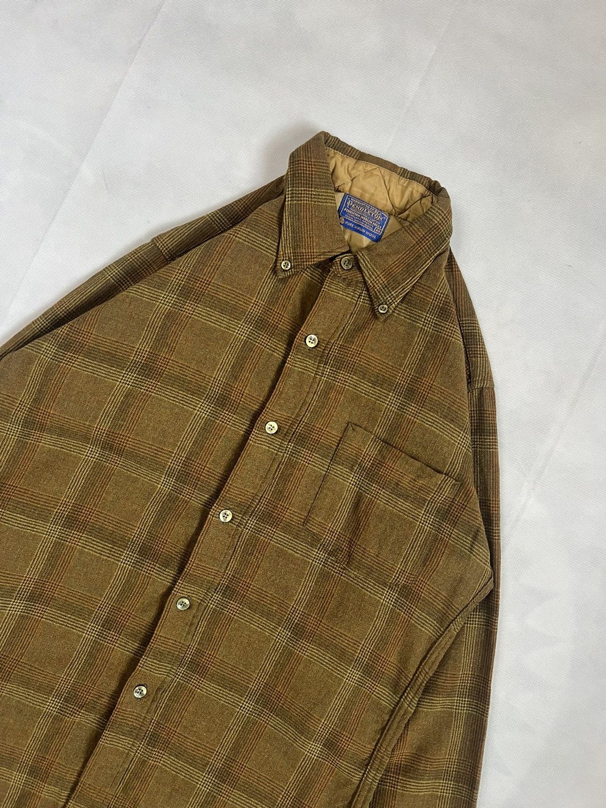 Pendleton 1950's Brown Plaid Pendleton Wool Field Shirt Size US M / EU 48-50 / 2 - 4 Thumbnail