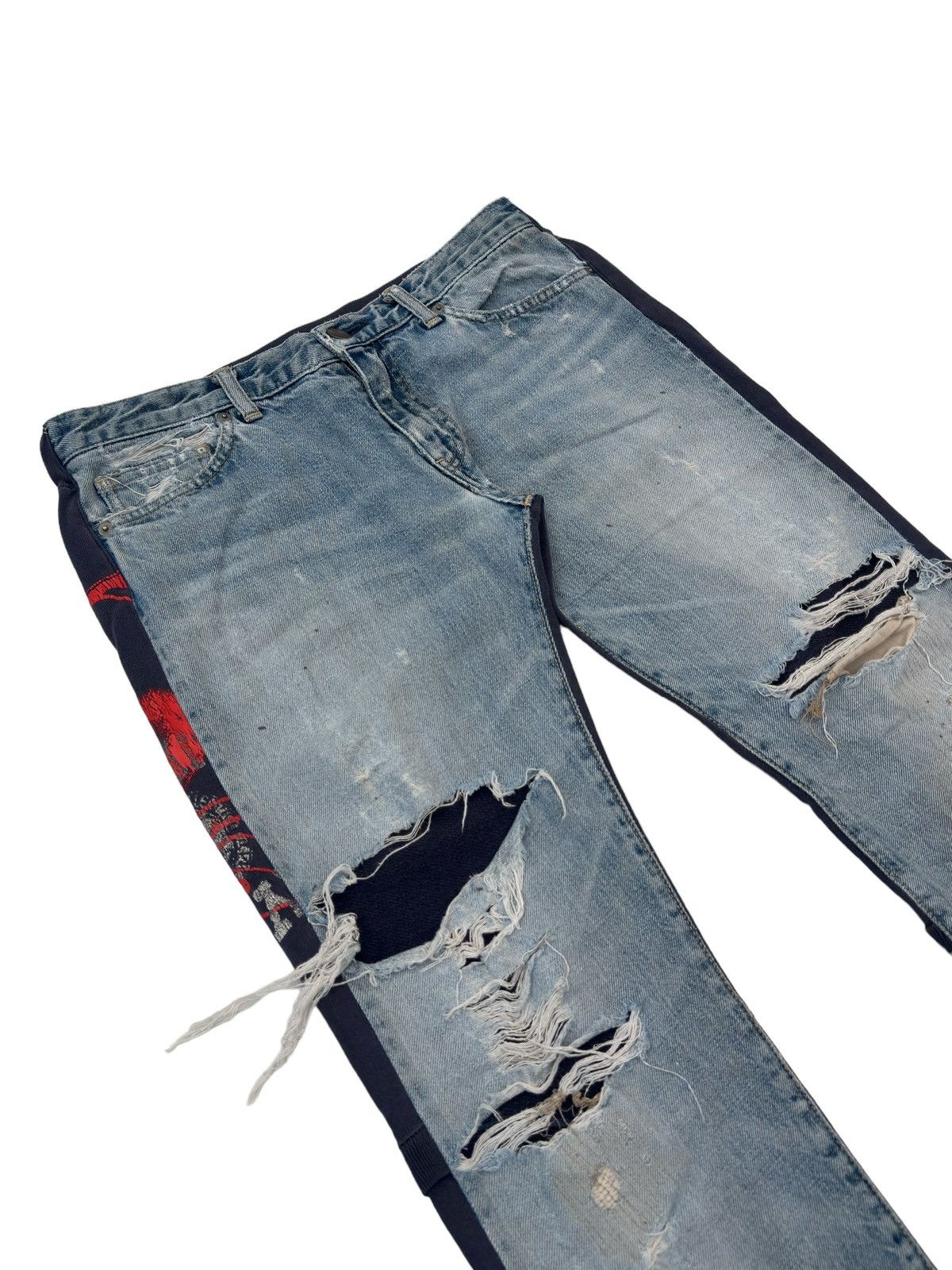 Jun Takahashi × Undercover Undercover Underman SS11 Hybrid Denim Sweatpants Size US 32 / EU 48 - 3 Thumbnail