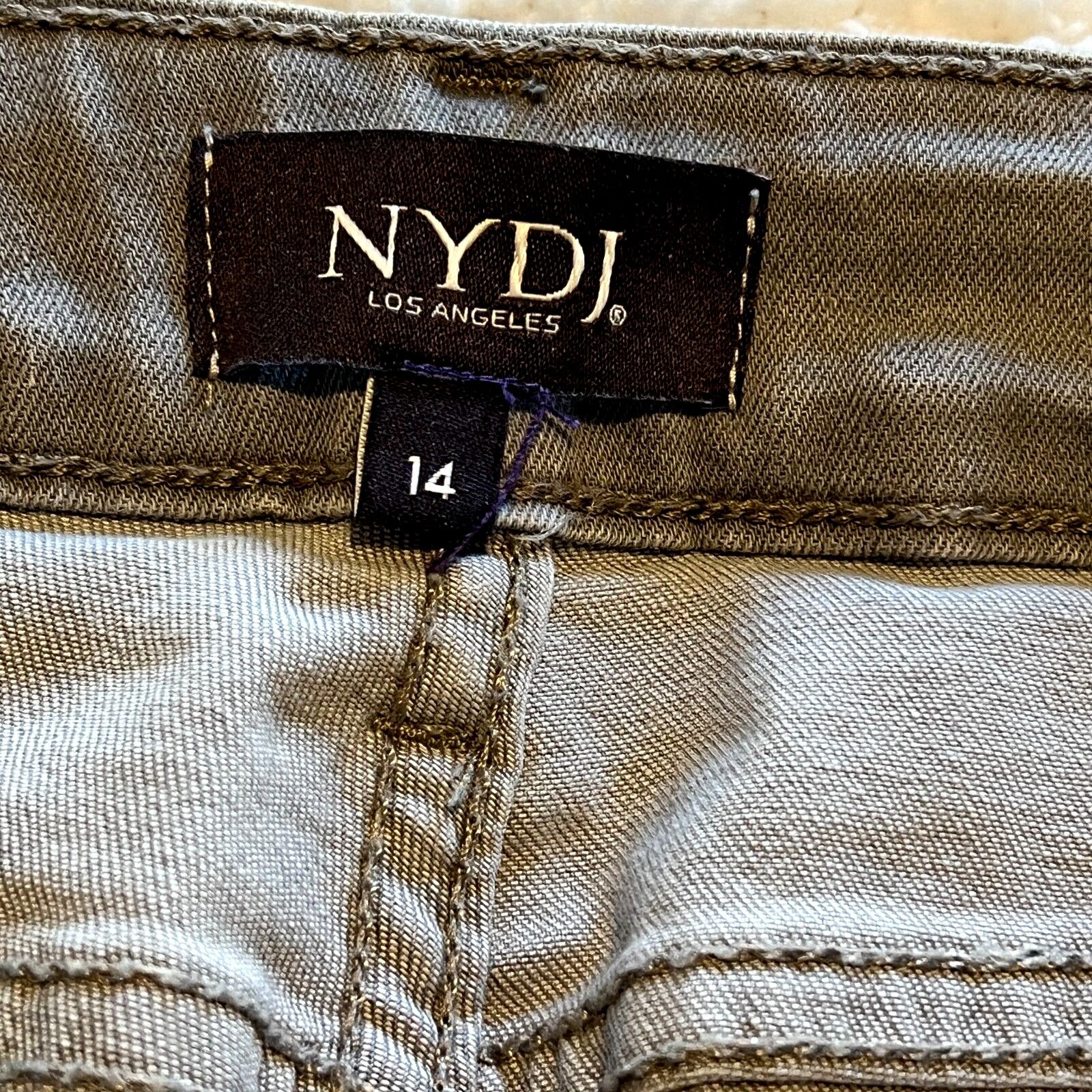 NYDJ NYDJ Jeans Size 14 Gray Alina Ankle Jeans Mid Rise Raw Hem Size 36" / US 14 / IT 50 - 4 Thumbnail