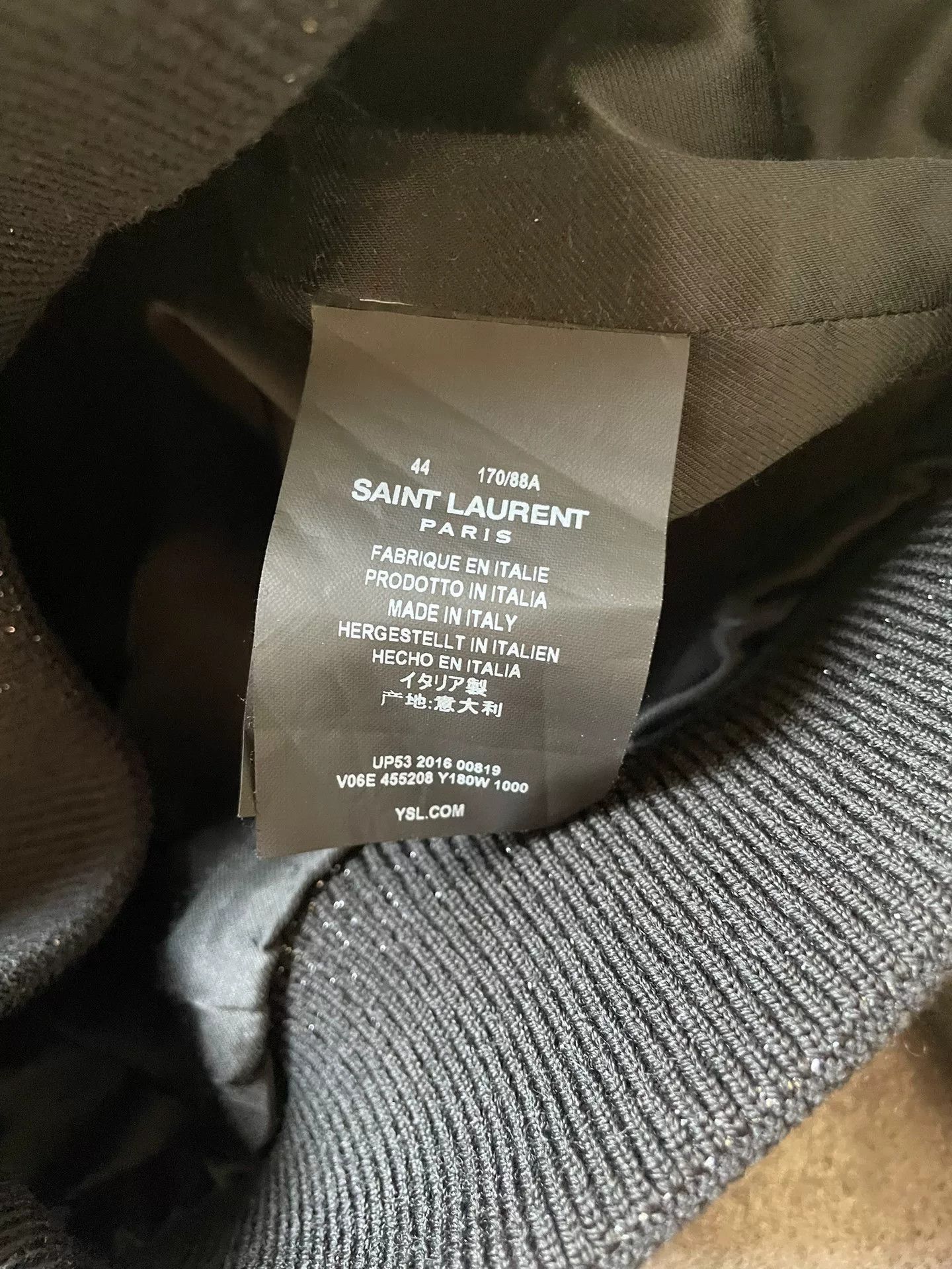 Saint Laurent Paris saint laurent black leather and wool bomber jacket. Size US M / EU 48-50 / 2 - 9 Thumbnail