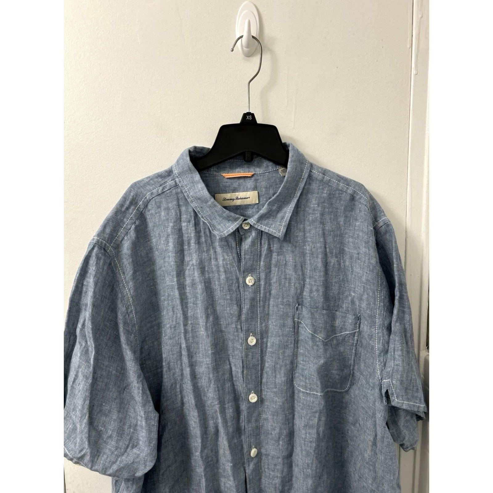 Tommy Bahama Tommy Bahama Shirt Mens 2XL Blue 100% Linen Button Down Pocket Short Sleeve Shirt Mens 2XL Blue 100% Linen Button-Down Pocket Short Sleeve Size US XXL / EU 58 / 5 - 2 Thumbnail