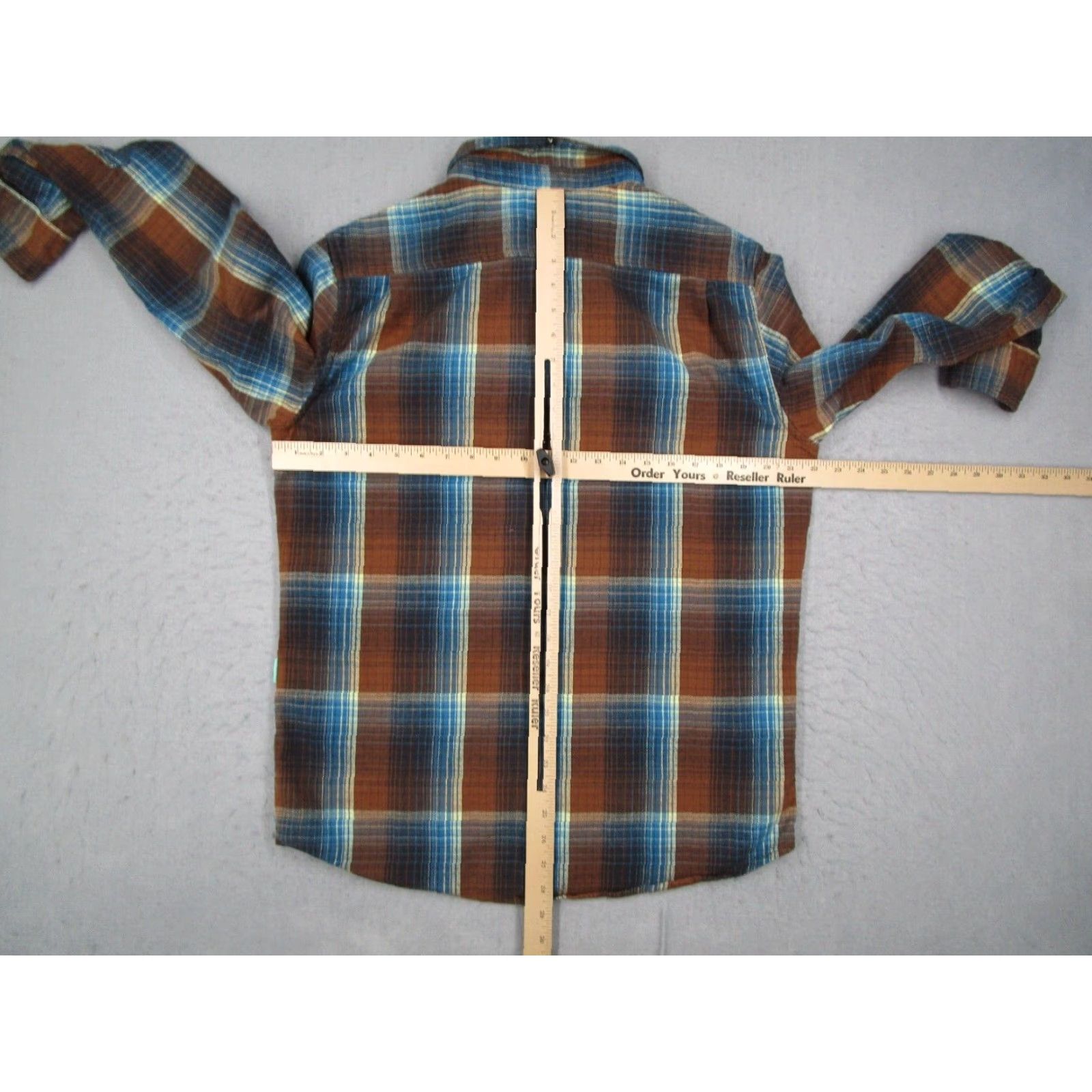 Vissla VISSLA Men's Large Brown Plaid Flannel Shirt Long Sleeve Casual Workwear Button Up Size US L / EU 52-54 / 3 - 7 Thumbnail