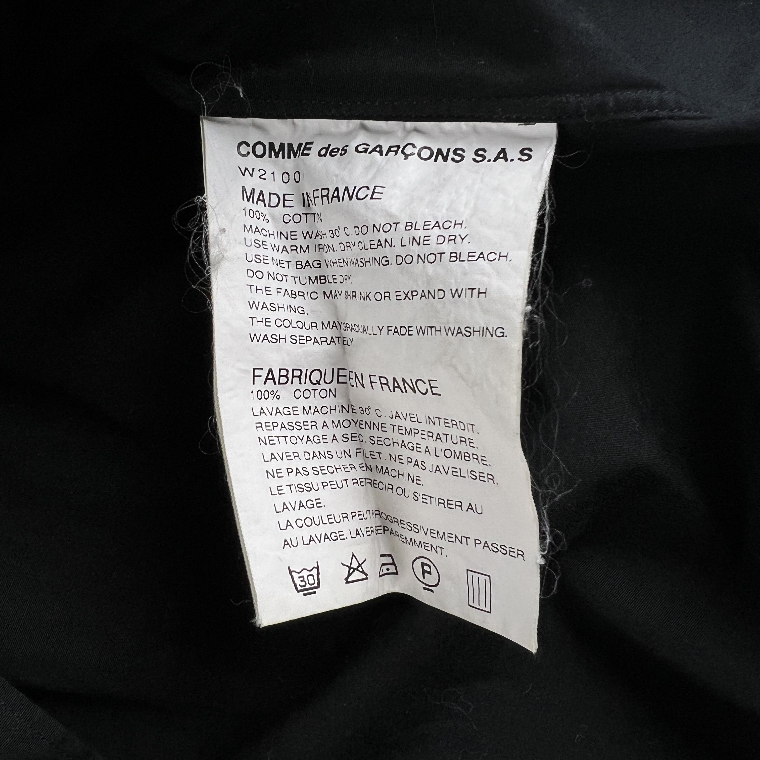 Comme des Garcons SHIRT Comme Des Garcons Shirt Black Hooded Shirt Size US M / EU 48-50 / 2 - 5 Thumbnail