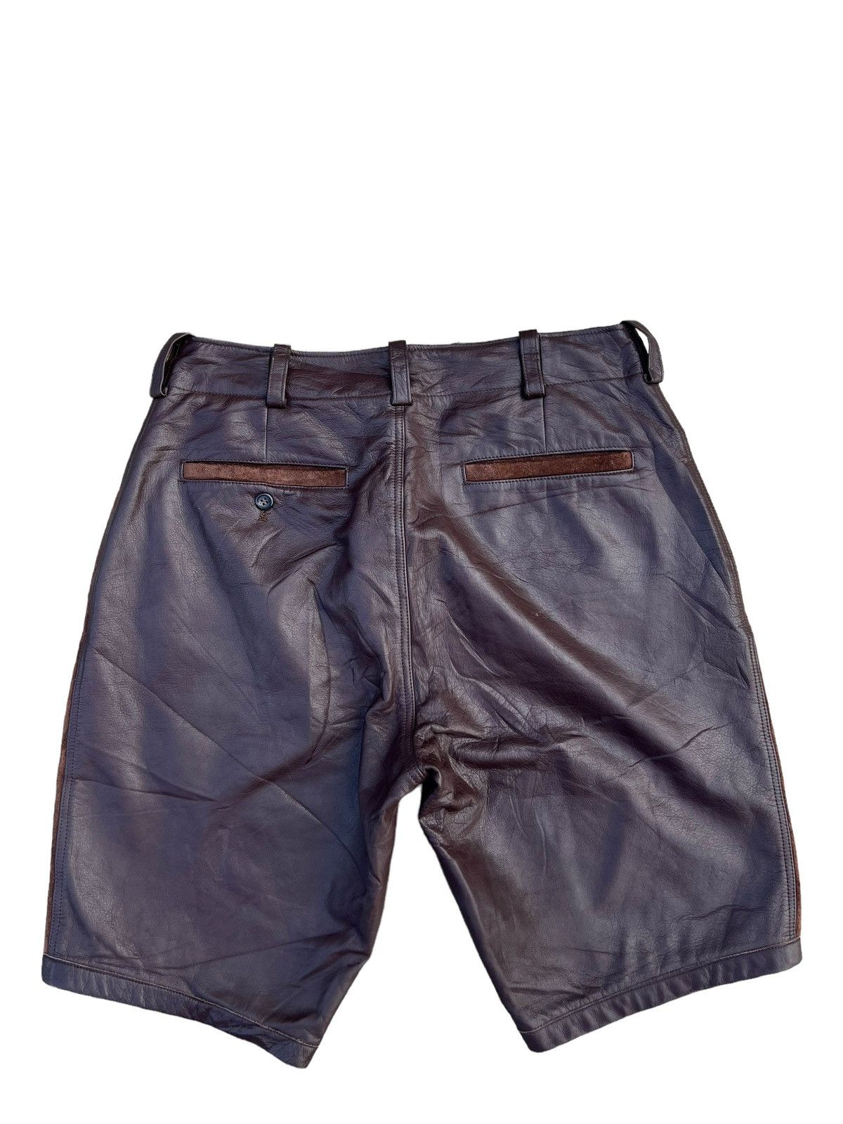 Leather Vintage KNOT Japan Hybrid Suede Calf Leather Short Pant Size US 31 - 10 Thumbnail