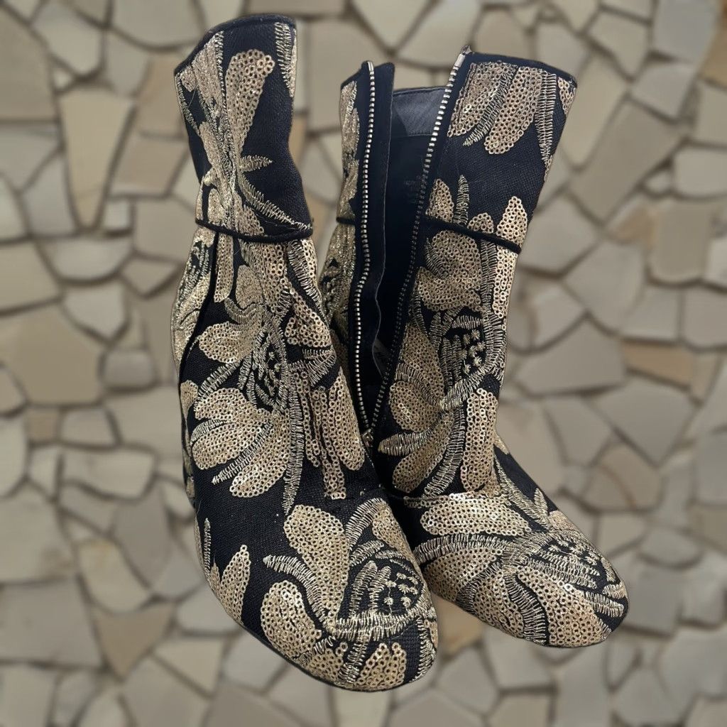 Steve Madden Goldie Women's Ankle Booties 7M Black Sequin