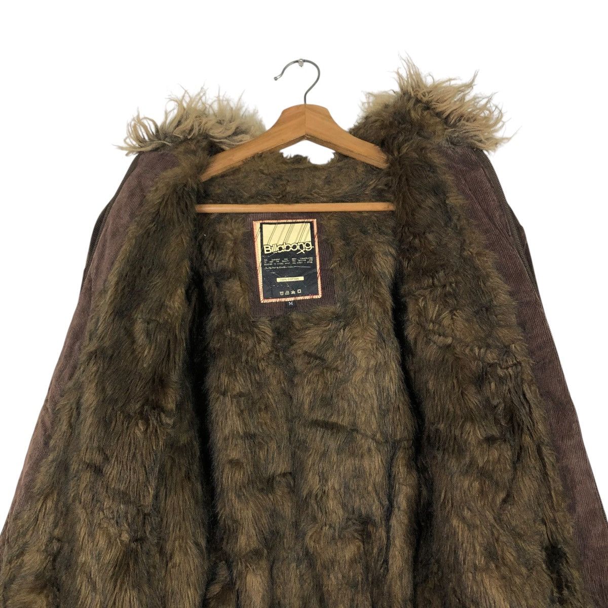 Billabong 🔥VINTAGE BOMBER JACKET CORDUROY BILLABONG MINK FUR HOODIE Size US M / EU 48-50 / 2 - 17 Thumbnail