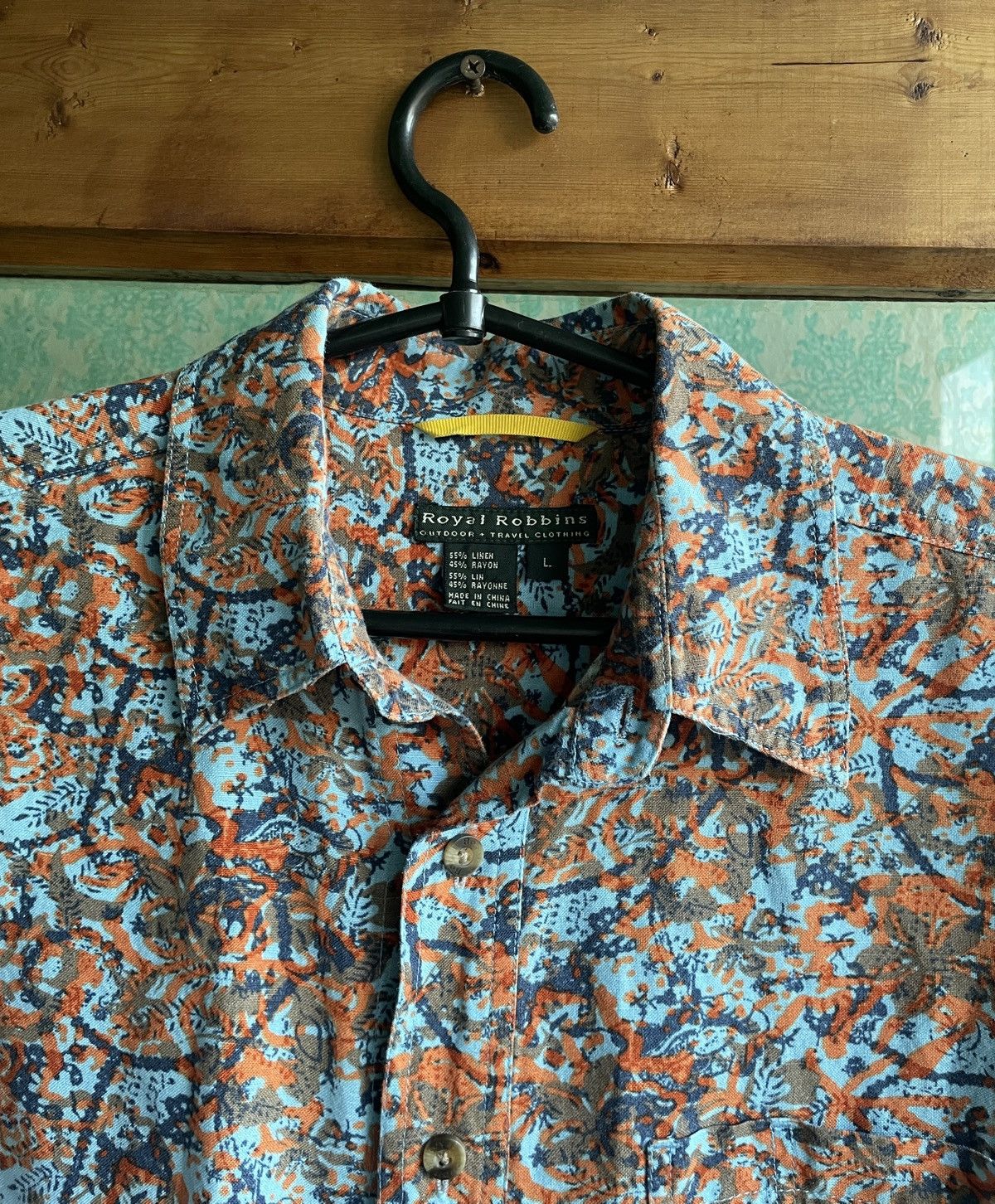 Royal Robbins Royal Robbins Short Sleeve Travel Linen Shirts Size US L / EU 52-54 / 3 - 3 Thumbnail