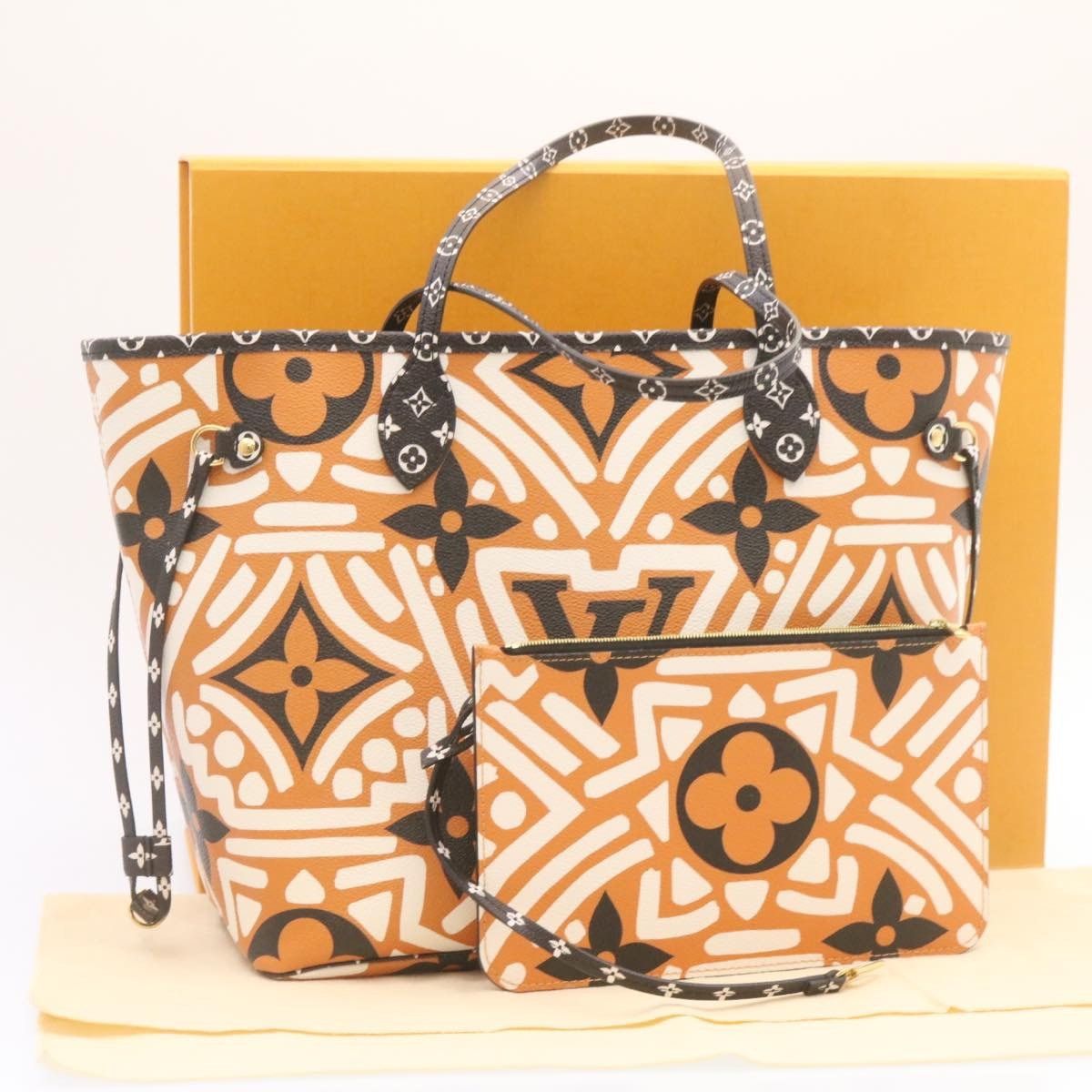 LOUIS VUITTON Monogram Giant Neverfull MM Tote Bag Caramel