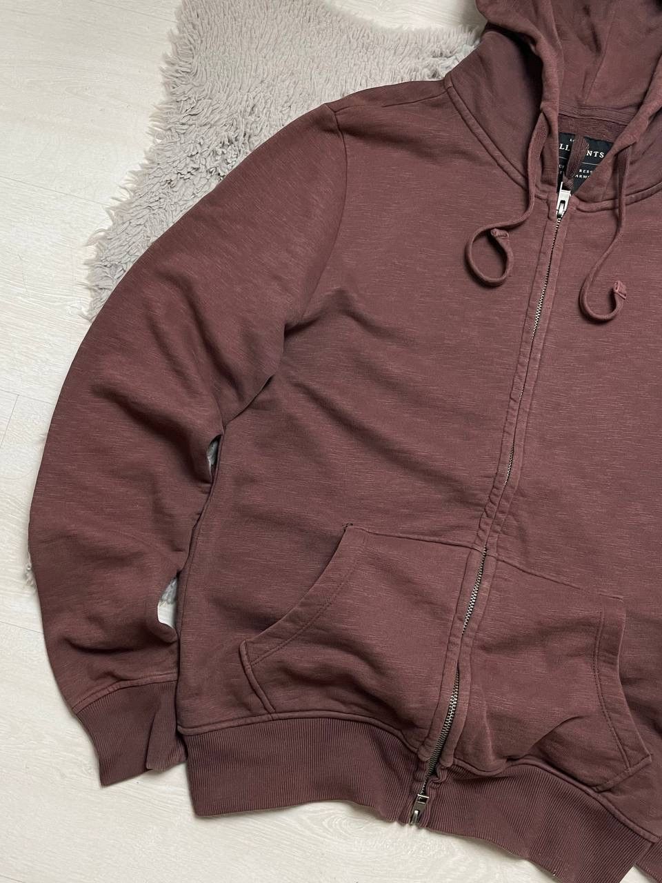 Allsaints × Vintage Allsaints ZIP Up Hoodie Small Center Logo Oversized Y2K Size US S / EU 44-46 / 1 - 4 Thumbnail