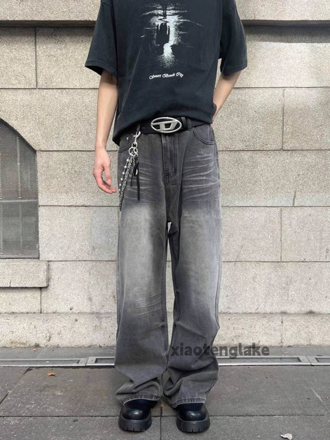Jean × Vintage washed faded loose baggy yuppie cleanfit jeans Size US 30 / EU 46 - 1 Thumbnail