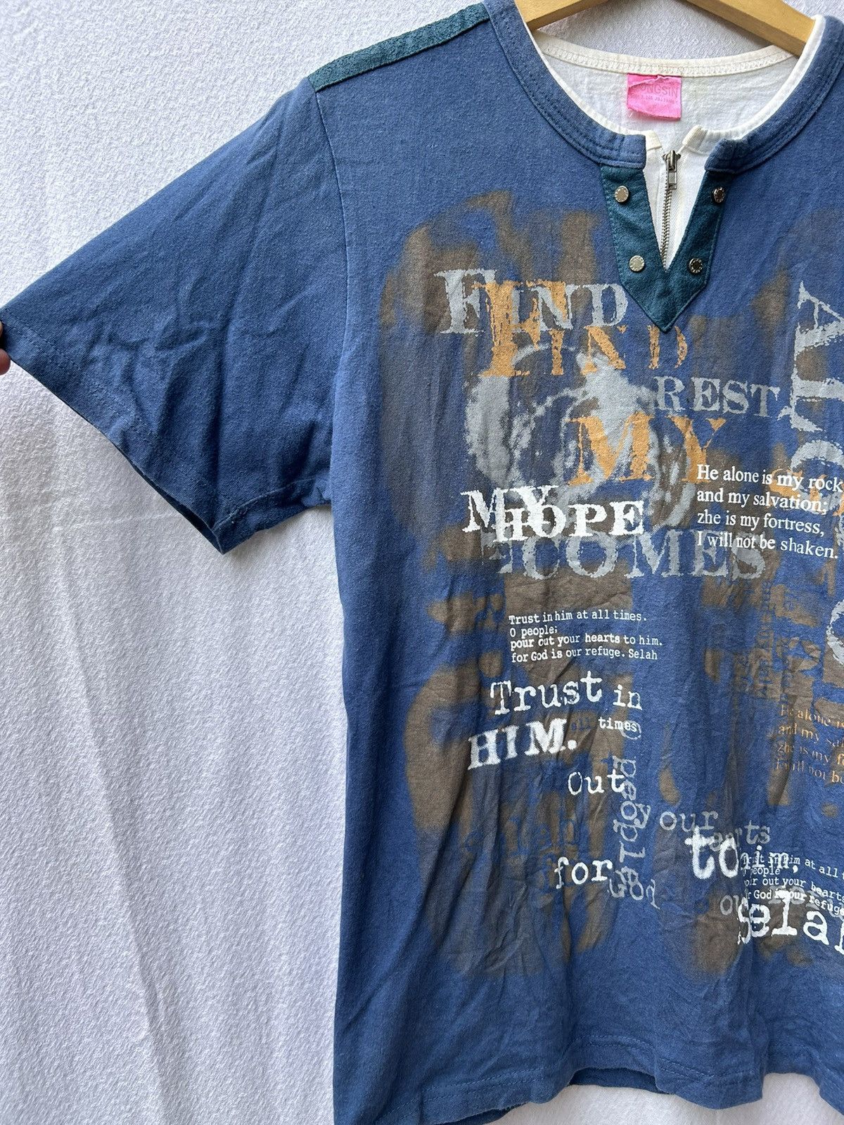 If Six Was Nine Japanese style halfzip poem double layers tees Size US M / EU 48-50 / 2 - 4 Thumbnail