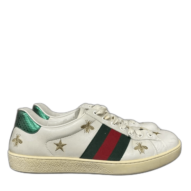 Gucci Gucci Low Top White Sneakers with Embroidery Size US 8.5 / EU 41-42 - 1 Thumbnail