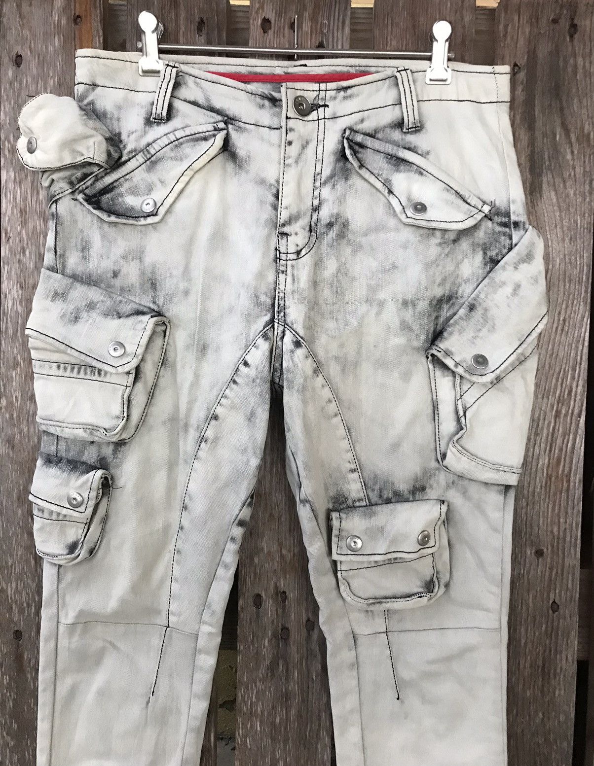 Designer ILDF Gas Mask 3D Multipocket Punk Bondage Tactical Pant Size US 32 / EU 48 - 4 Thumbnail