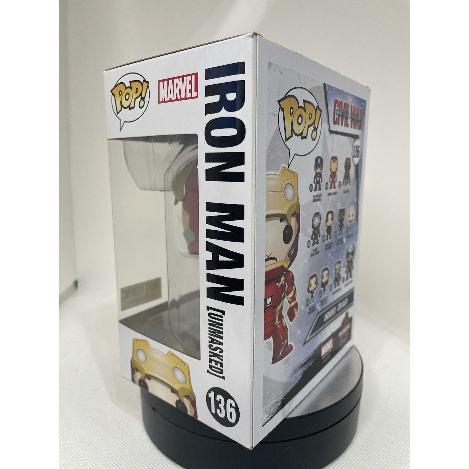 Marvel Comics Funko Pop! Iron Man (Unmasked) - Hot Topic (Exclusive) #136 Size ONE SIZE - 4 Thumbnail