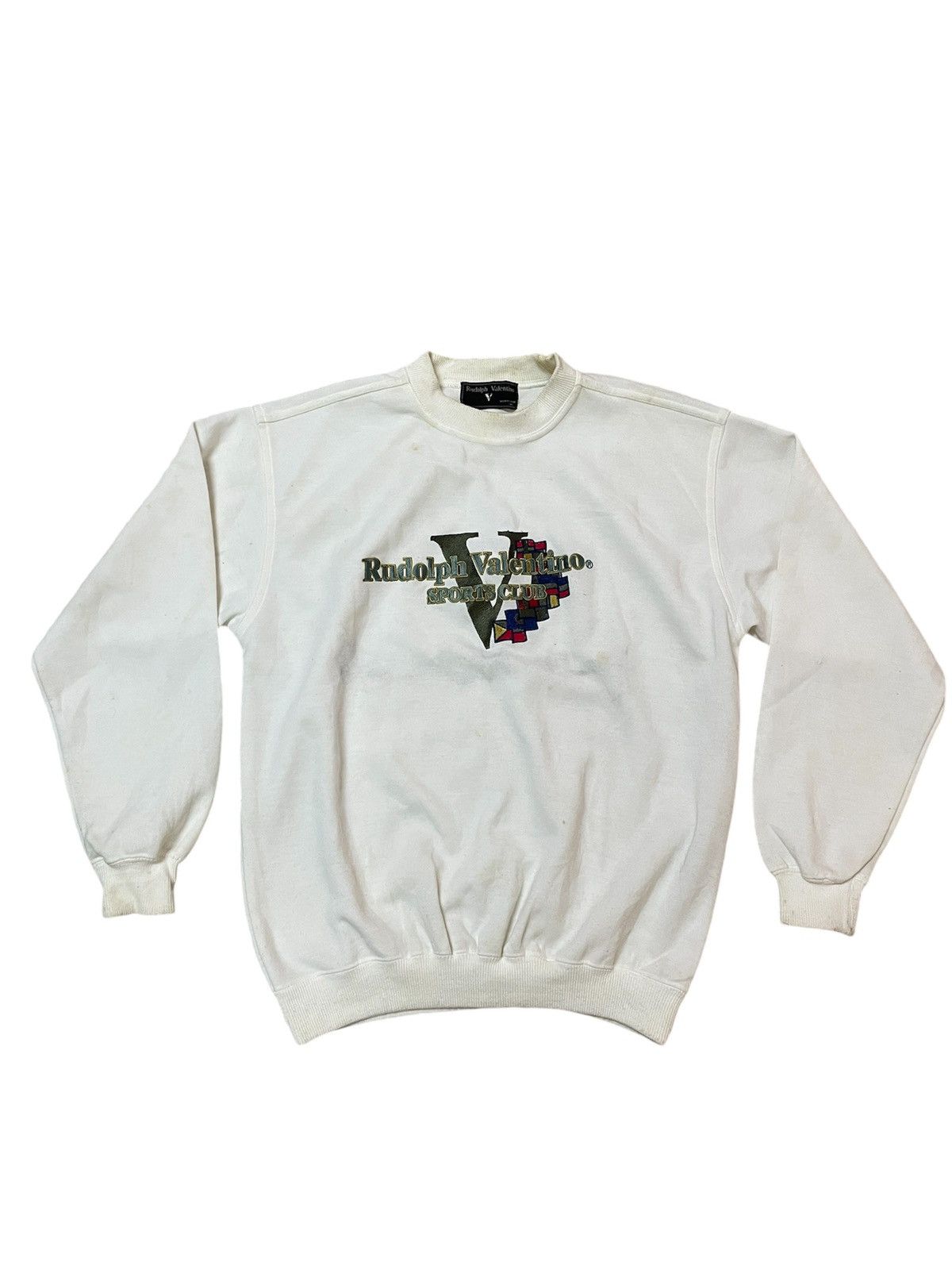 Valentino Rudolph Valentino LongSleeve Sweatshirt Big Logo Embroidery Size US M / EU 48-50 / 2 - 1 Thumbnail