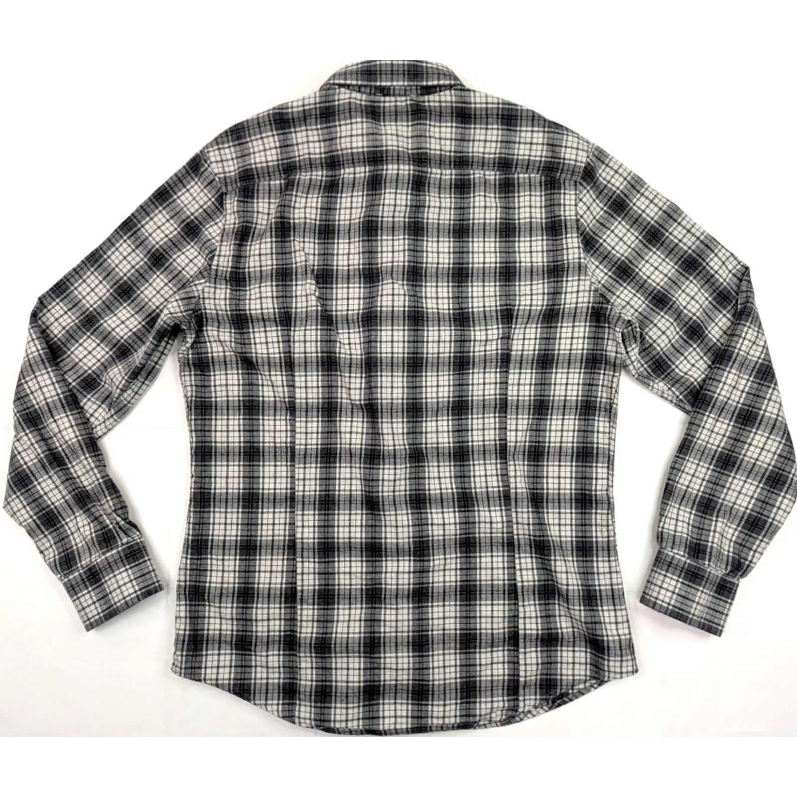 Banana Republic Banana Republic Black White Plaid Cotton Flannel Button Shirt Men M Slim Fit Size US M / EU 48-50 / 2 - 7 Thumbnail