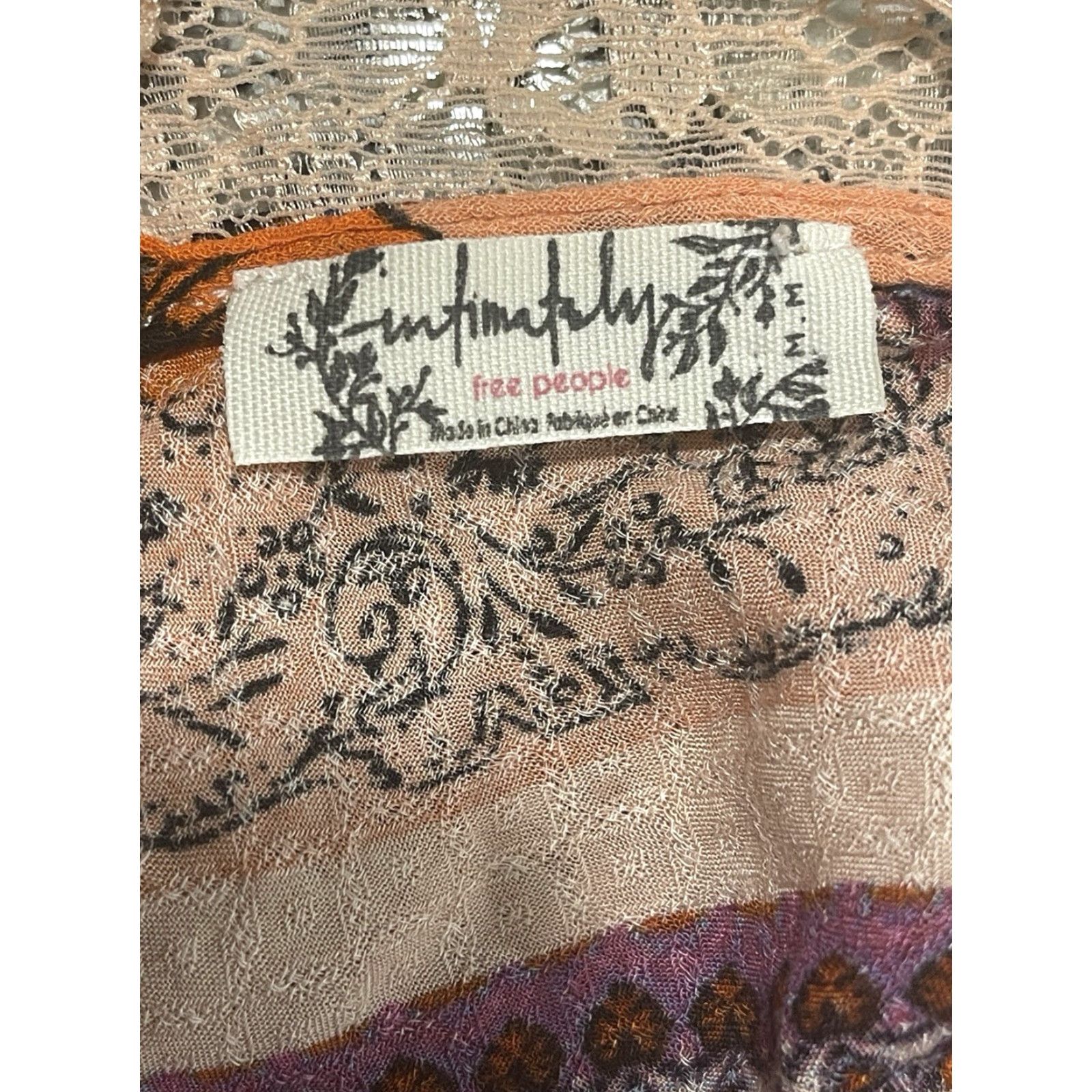 Free People Free People Dress Intimately Stevie Scarf Maxi Boho Lace Trim Size Medium Size M / US 6-8 / IT 42-44 - 6 Thumbnail