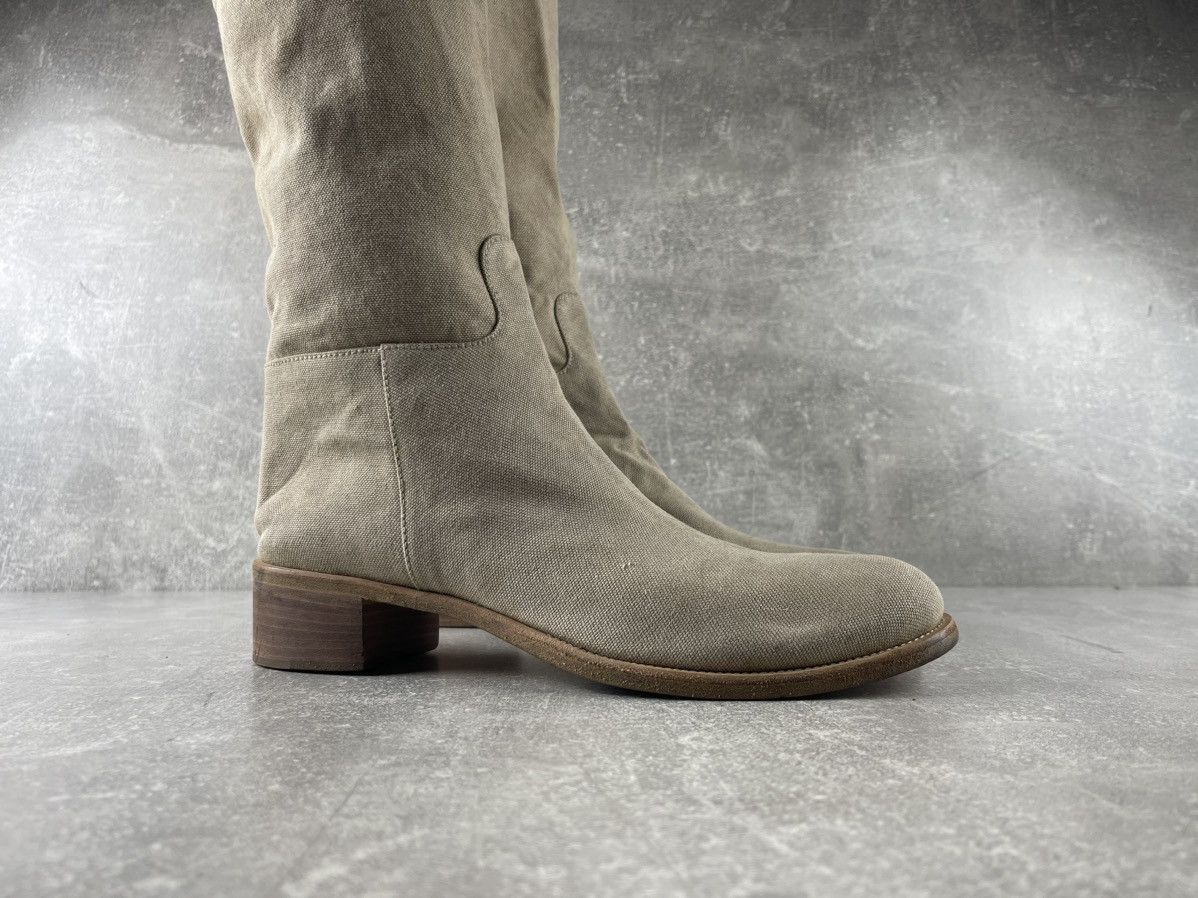 Prada Prada Vintage Tall Canvas / Leather Boots Beige EU 39 Size US 9 / IT 39 - 2 Thumbnail