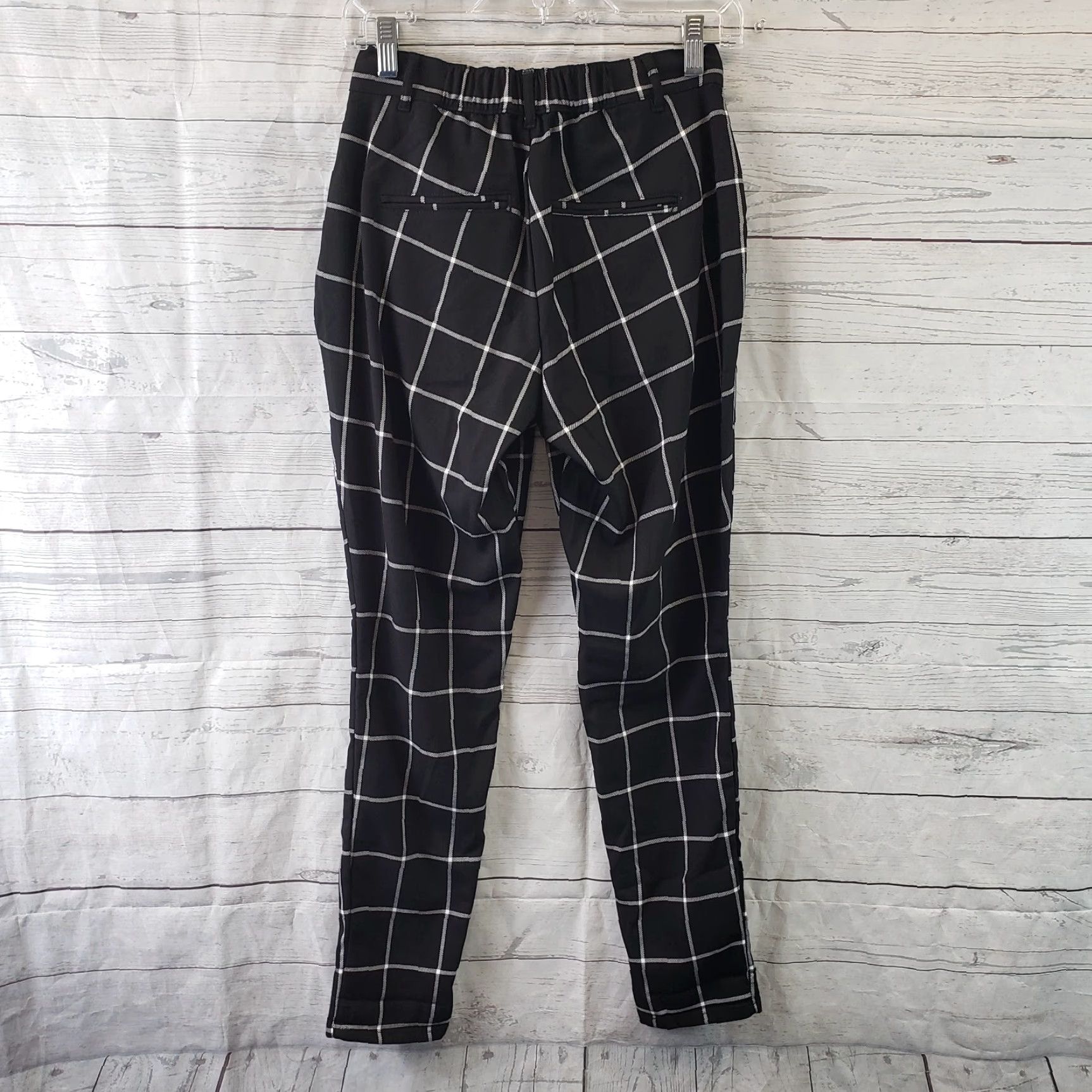 Hot Topic Hot Topic Womens Pants XS Black White Windowpane High Rise Skinny Size 26" / US 2 / IT 38 - 3 Thumbnail