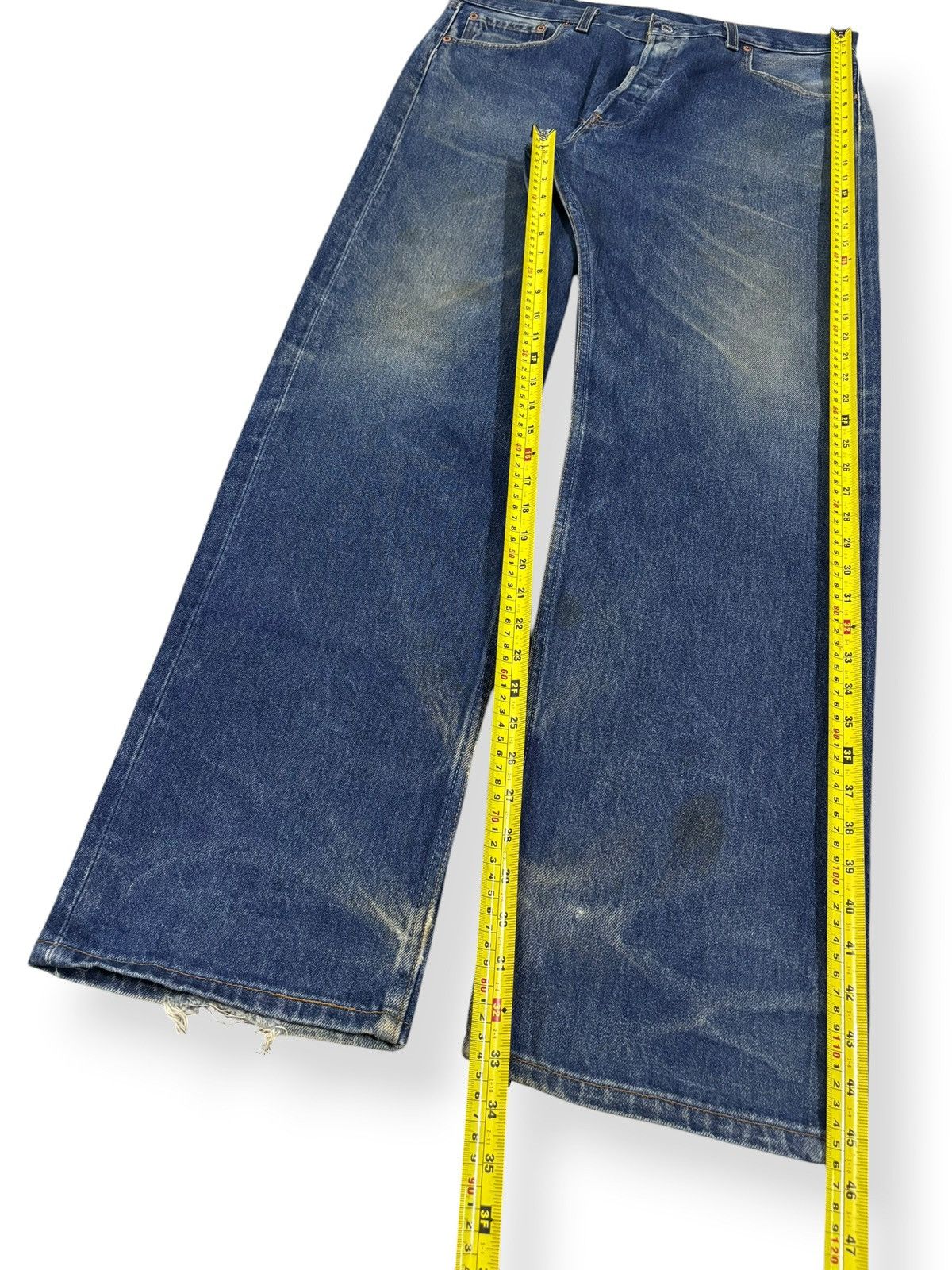 Levi's Vintage 90s Levis 501XX Button Fly Mud Wash Loose Fit Jeans Size US 37 - 14 Thumbnail