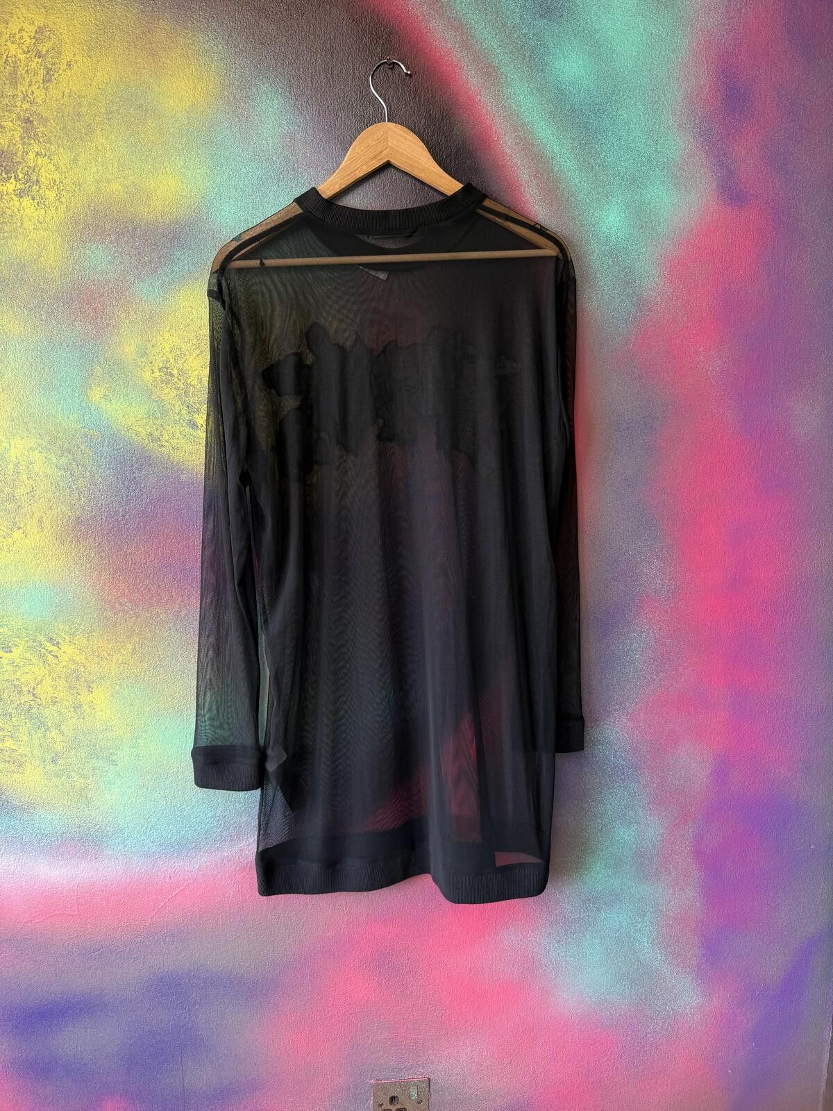 Other All saints Kelly sheer mesh floral applied dress -black Size ONE SIZE - 5 Thumbnail