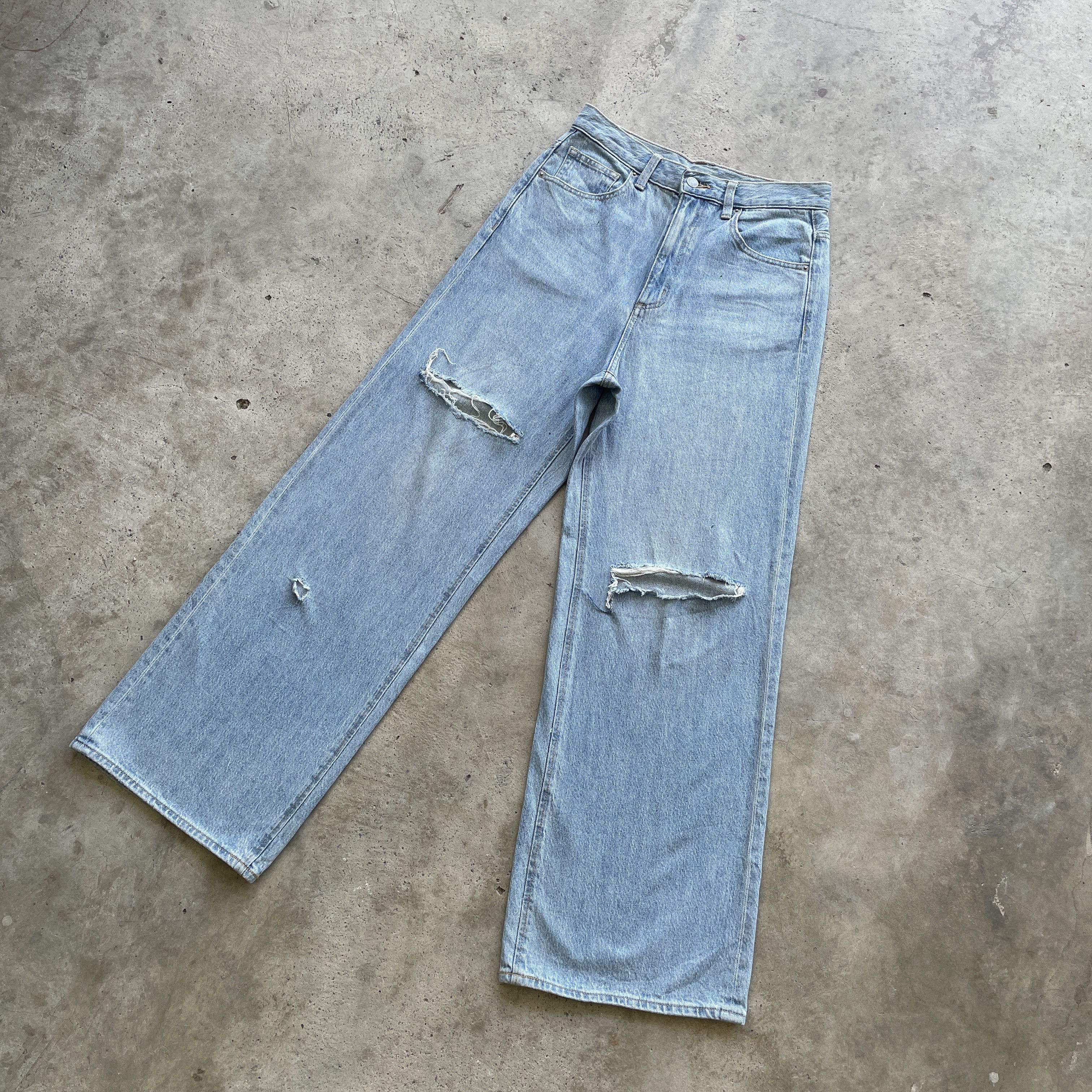 Japanese Brand VINTAGE JAPANESE JEANS FADED DISTRESSED FLARE DENIM PANTS Size US 28 / EU 44 - 1 Thumbnail