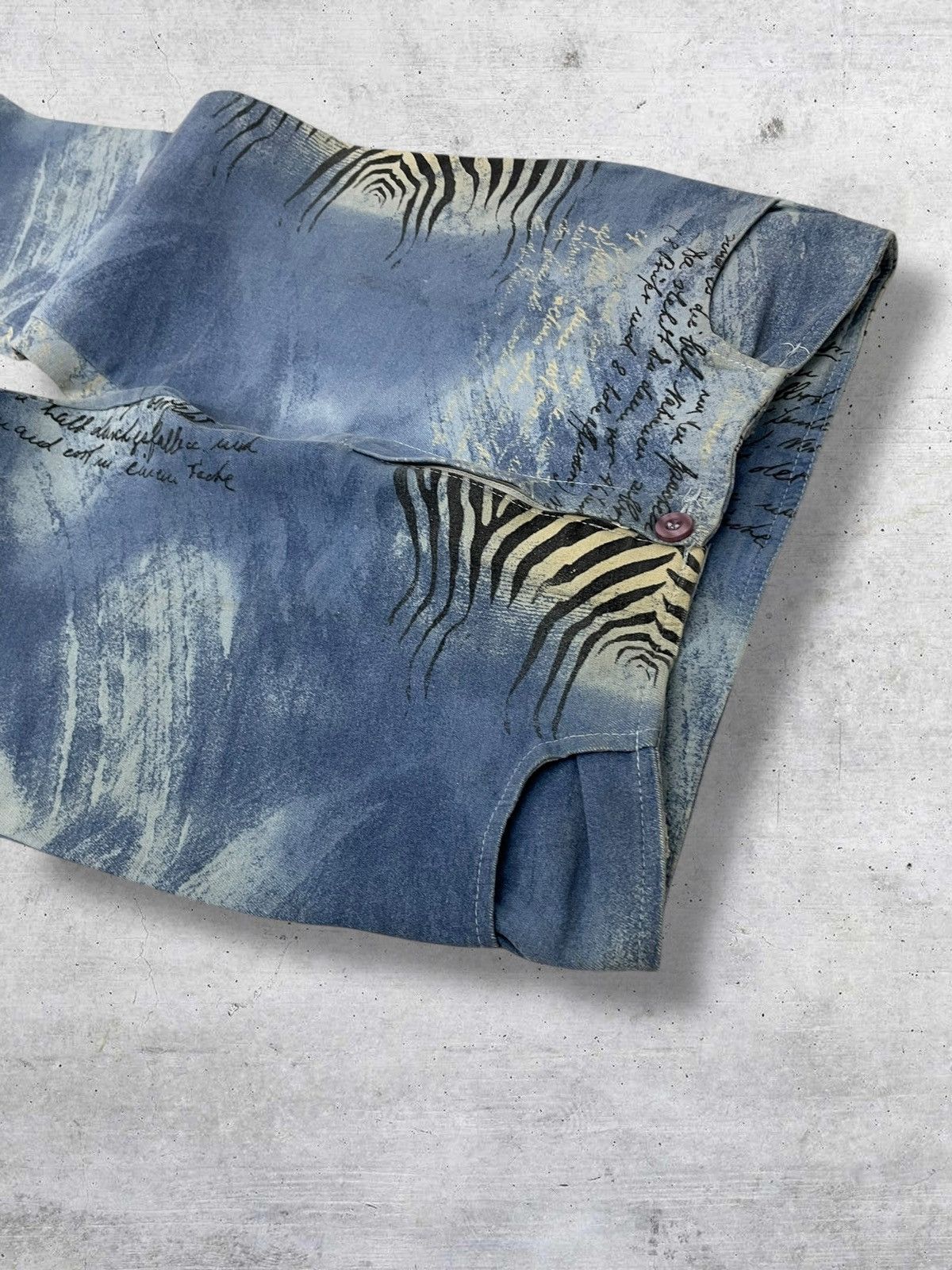 Vintage VINTAGE 80S OG ITALIAN DESIGNER POEM BLUE AQUARIUM ART PANT Size US 28 / EU 44 - 6 Thumbnail