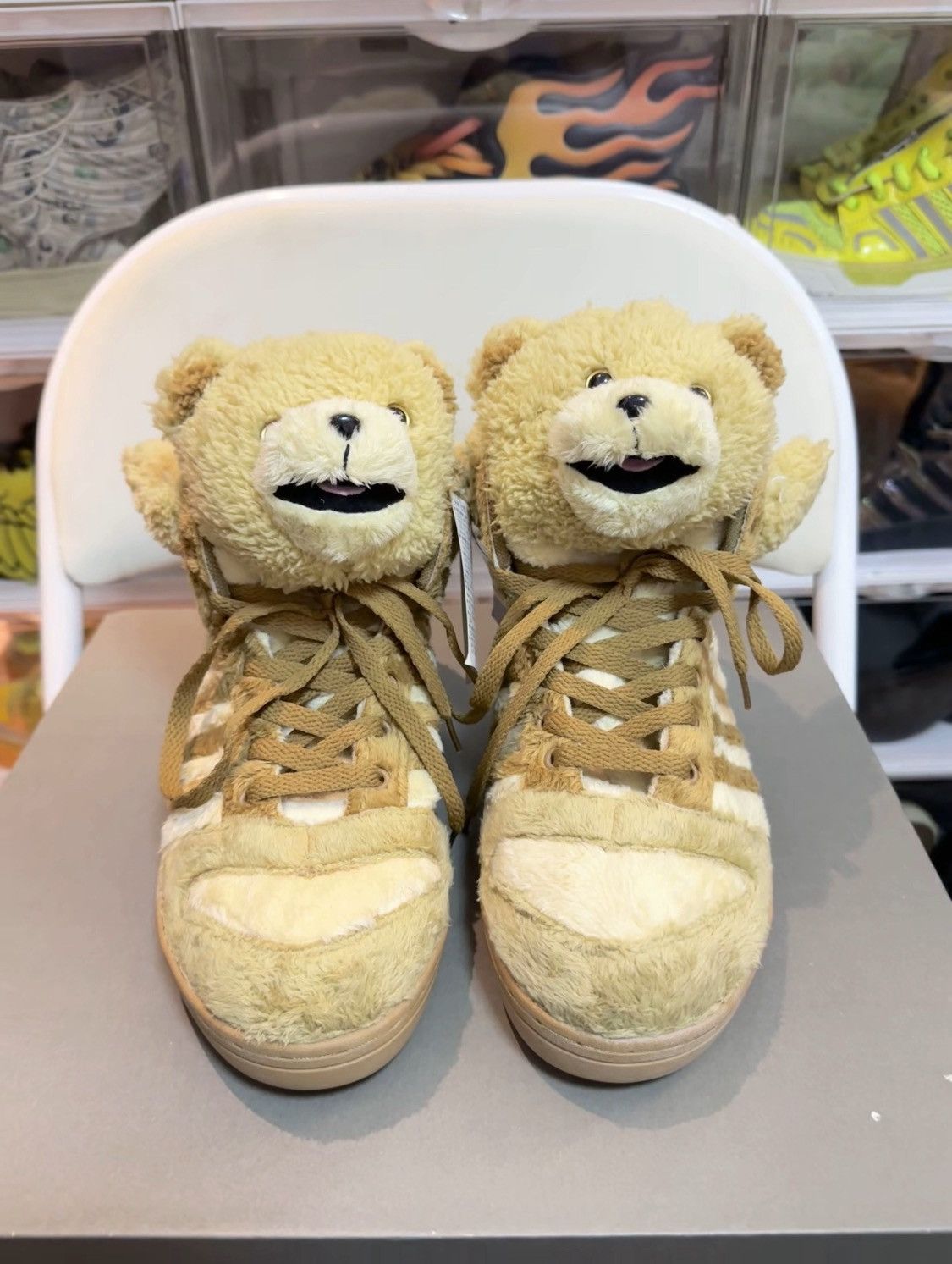 Adidas × Jeremy Scott Teddy Bear Plush Sneaker | Grailed