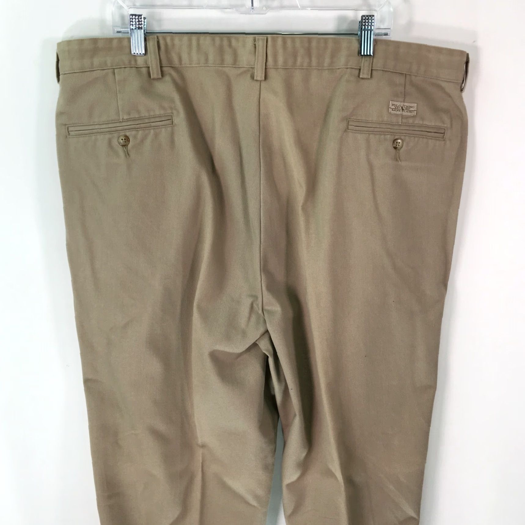 Polo Ralph Lauren Polo Ralph Lauren Men's Dress Pants Tan Regular Fit Size 42x30 Straight Pleated Casual 90s Size US XL / EU 56 / 4 - 3 Thumbnail