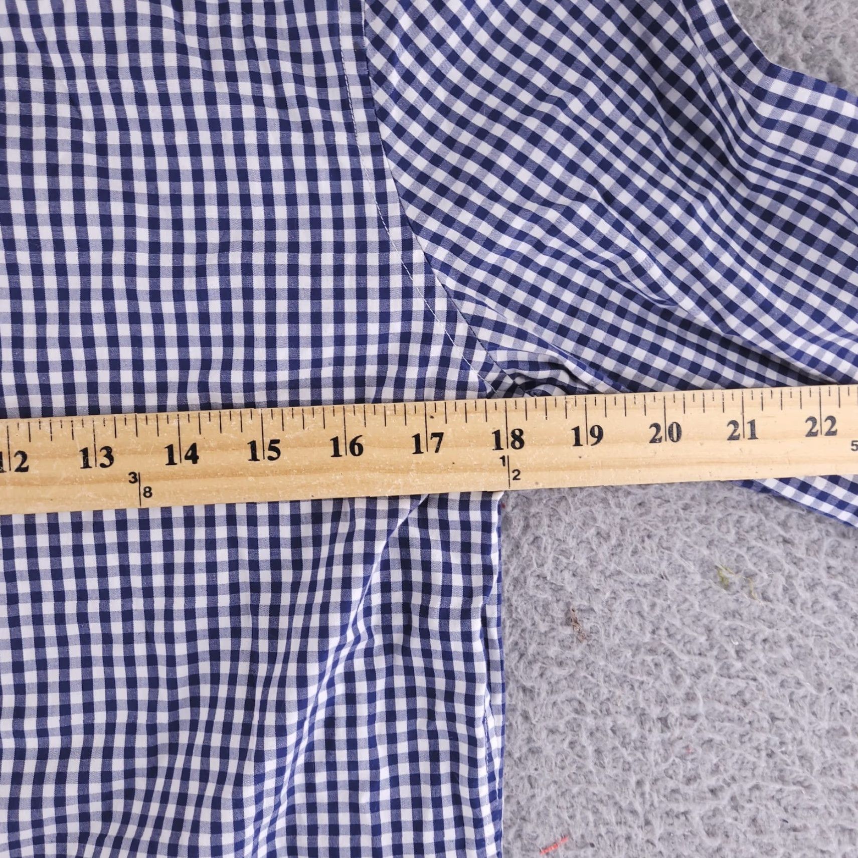 Gap Gap Shirt Mens XS Button-Up Collar Long Sleeve Check Blue Slim Fit Size US XS / EU 42 / 0 - 4 Thumbnail