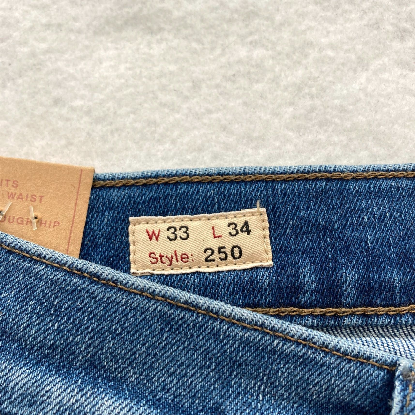 J.Crew J.CREW 250 Jeans Mens 33x34 Slim Fit Tapered Blue Denim Preppy Read Size US 33 - 7 Thumbnail