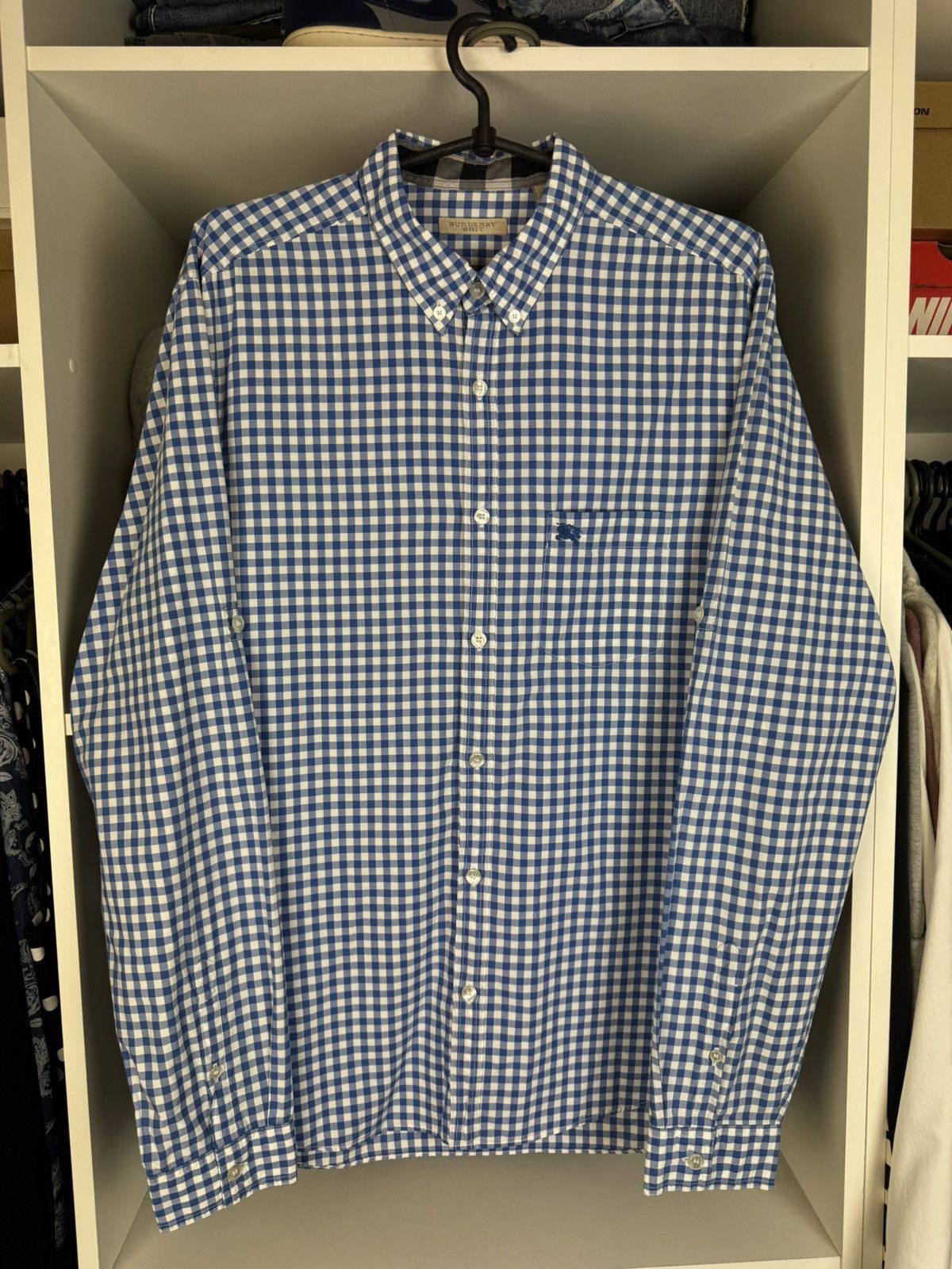 Burberry Burberry Brit Plaid Button-Down Long Sleeve Shirt Size US L / EU 52-54 / 3 - 1 Thumbnail