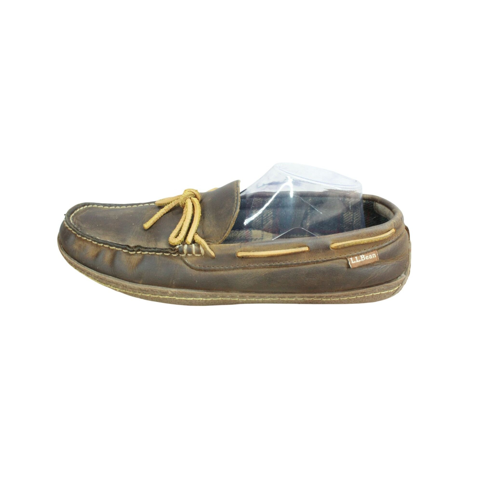 L.L. Bean LL Bean Leather Flannel Lined Slippers Brown Size 11 M Size US 11 / EU 44 - 1 Thumbnail