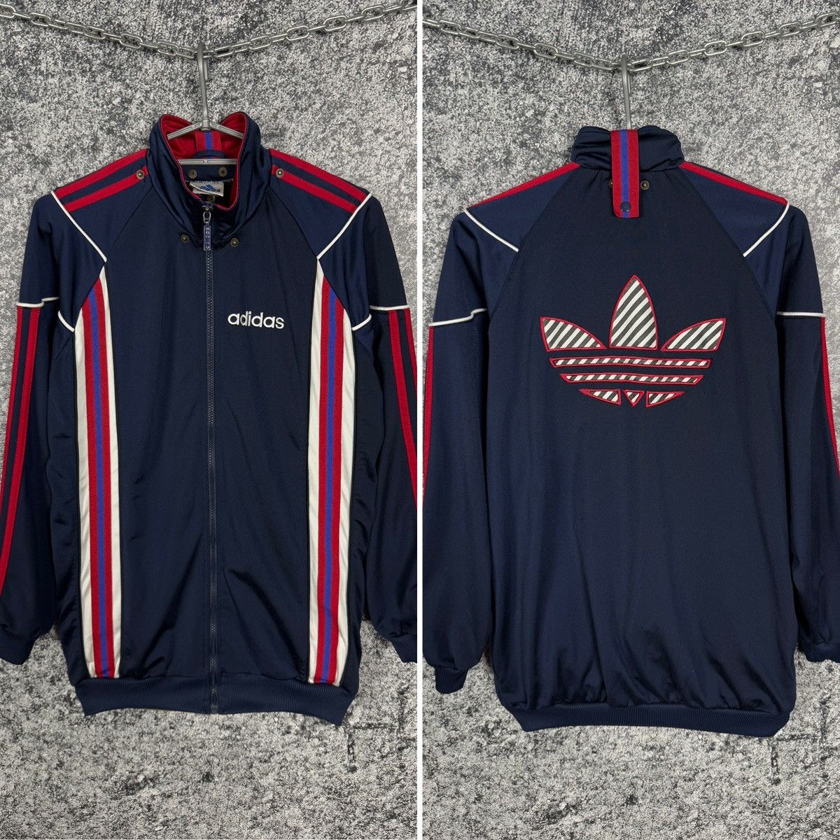 Adidas Adidas Vintage 90s Track Zip Up Jacket Trefoil Logo Size S Size US S / EU 44-46 / 1 - 1 Thumbnail
