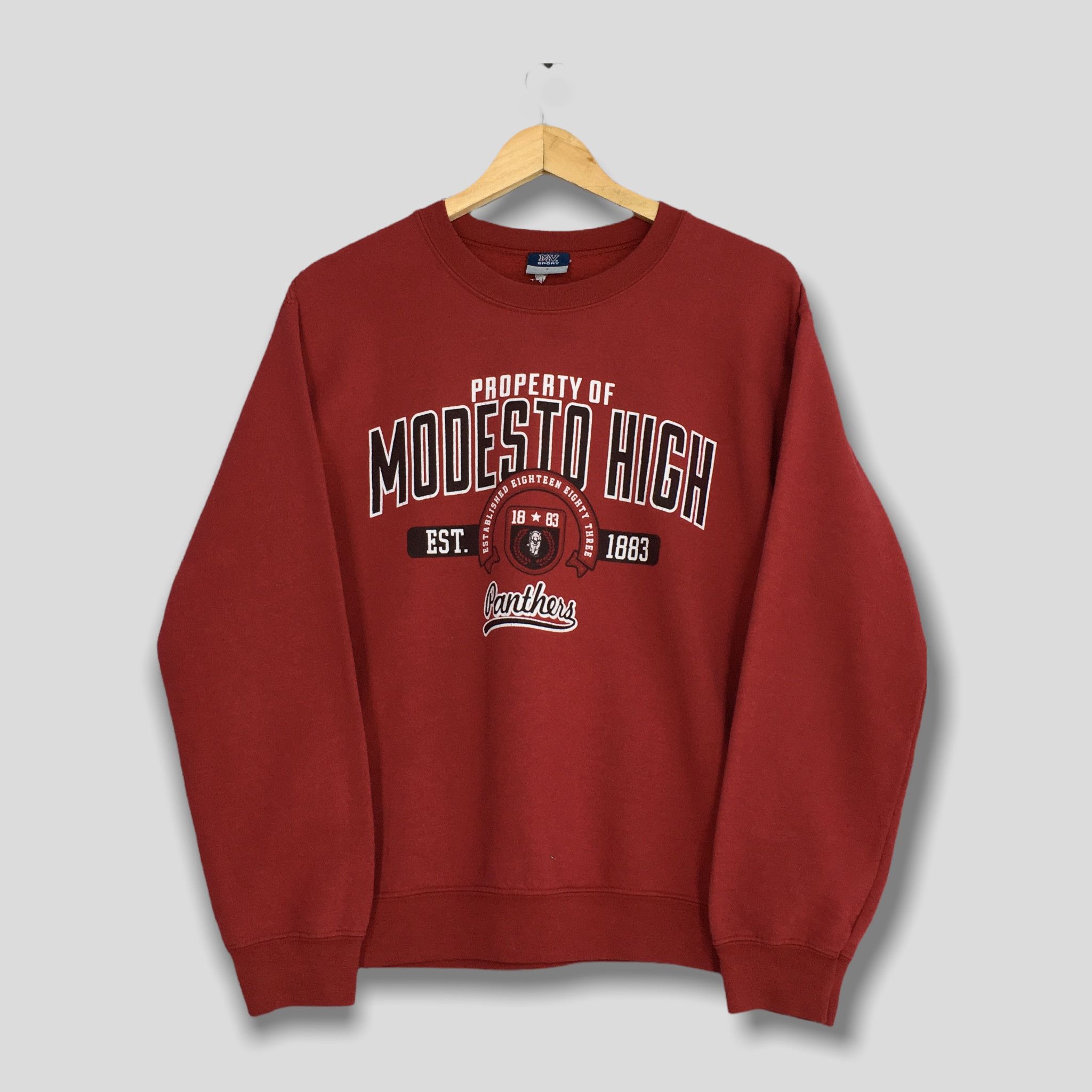 NCAA × Vintage Vintage Modesto High School Red Sweatshirt Small Size US S / EU 44-46 / 1 - 1 Thumbnail