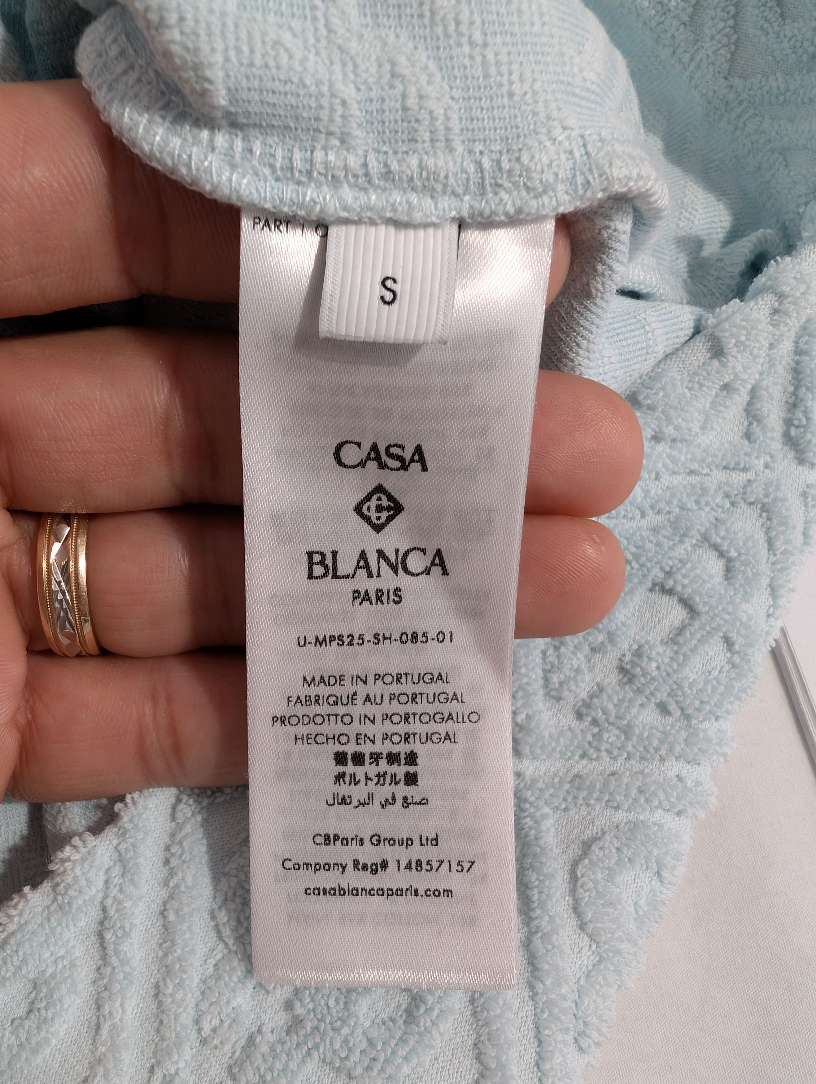 Casablanca o1rshd1 DUP / Towelling Monogram Collar Shirt in Light Blue Size US S / EU 44-46 / 1 - 13 Thumbnail