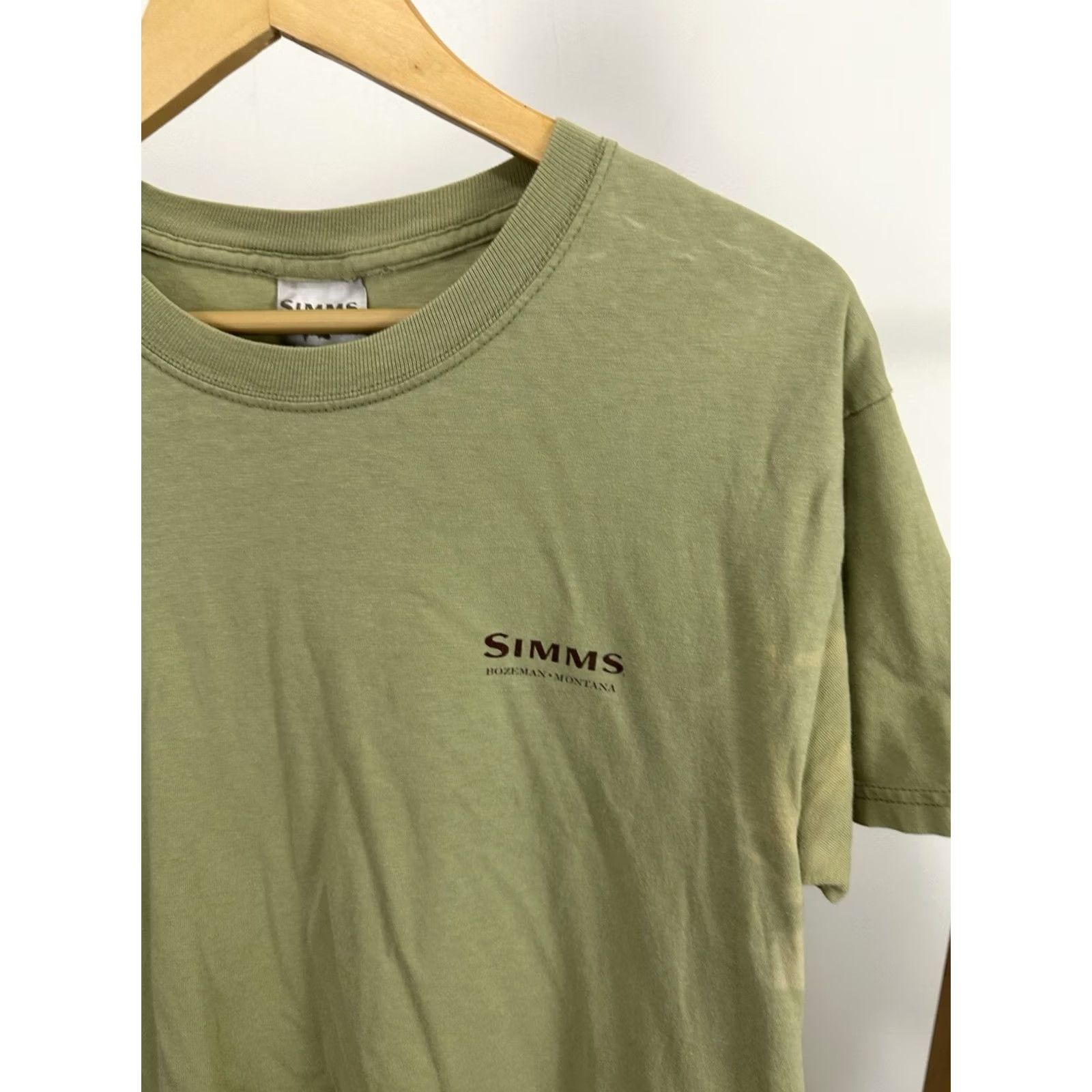 Rainbow VTG Simms Fishing Rainbow Trout Worn Outdoor Camping T-Shirt M Men Green Shirt Fly Fishing Mens Distressed Used Pattern Size US M / EU 48-50 / 2 - 8 Thumbnail