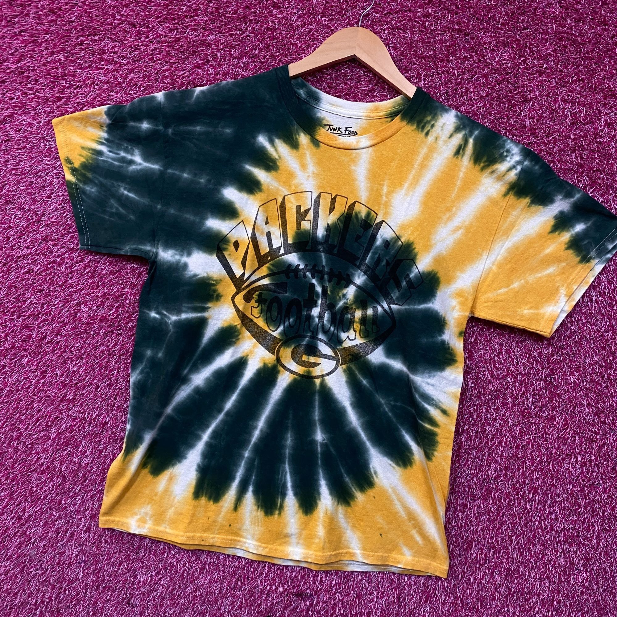 NFL Junk Food Clothing NFL Green Bay Packers Football Tie Dye T- Size US M / EU 48-50 / 2 - 3 Thumbnail