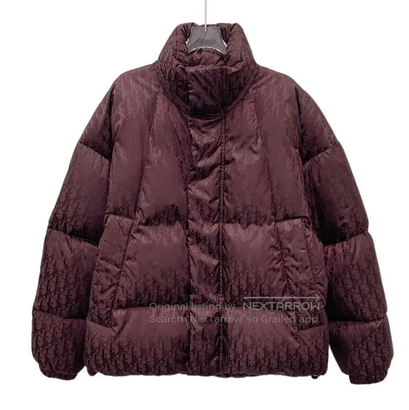 Dior Dior Burgundy Nylon Puffer Jacket in XL Size . Size XL / US 12-14 / IT 48-50 - 1 Thumbnail
