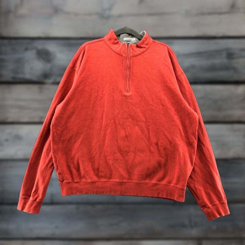 Peter Millar Peter Millar Golf Mens XL Sweatshirt 1/4 Zip Pullover Fleece Orange Casual Fall Winter Size US XL / EU 56 / 4 - 1 Thumbnail