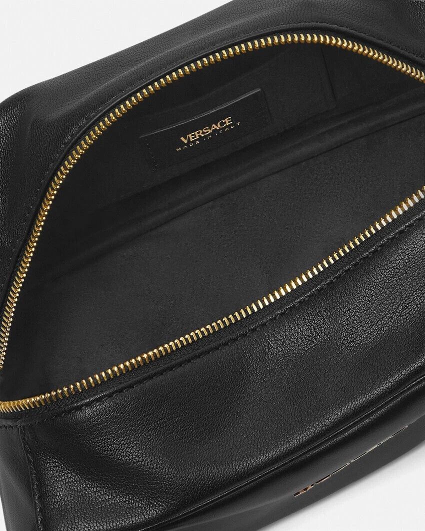 Versace VERSACE $1450 B/G Leather Bowling Shoulder Bag New Auth Size ONE SIZE - 3 Thumbnail