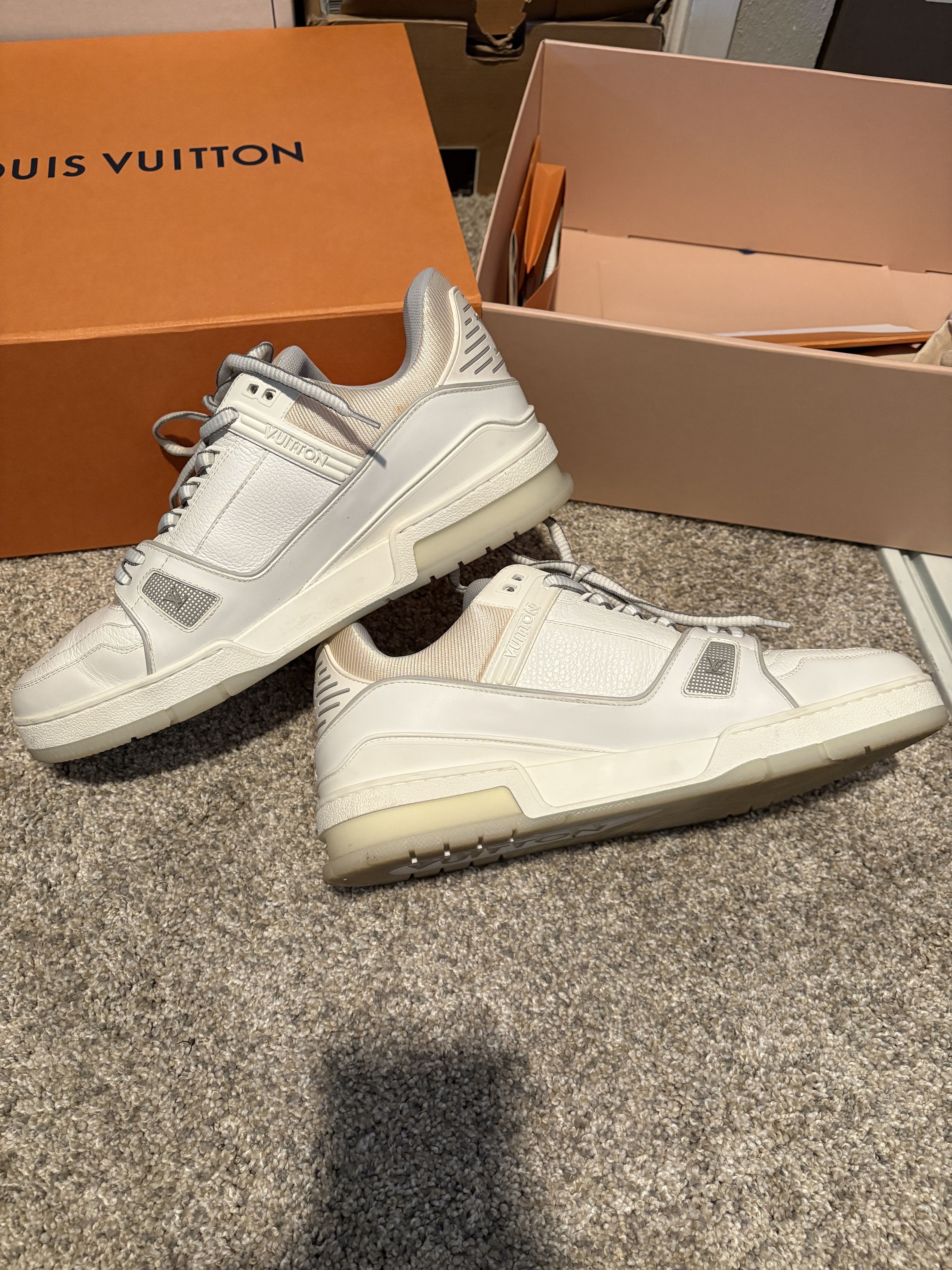 Louis Vuitton LV Trainer OG Grey/White Virgil 1A5PZQ Size US 10.5 / EU 43-44 - 2 Thumbnail