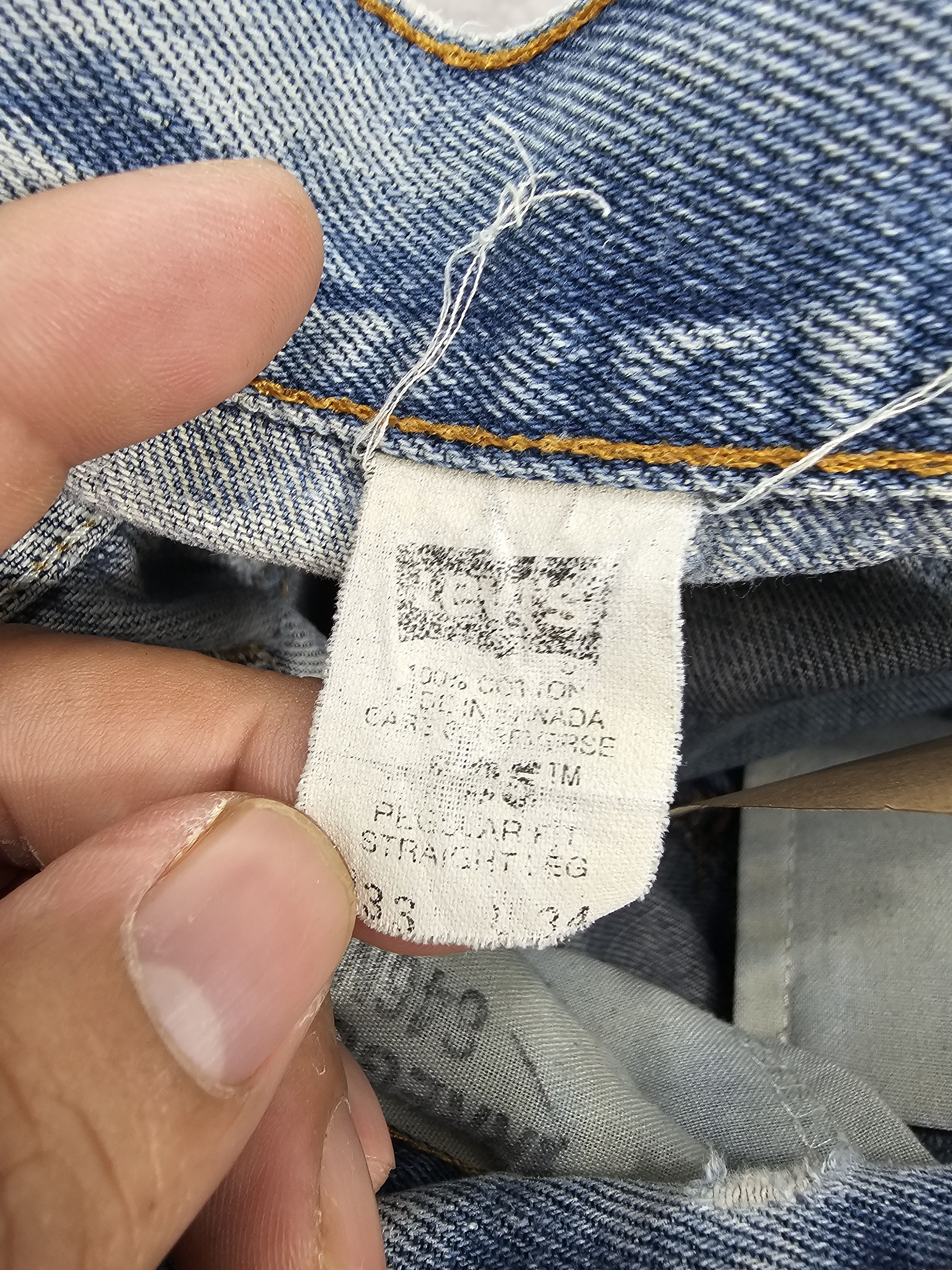 Levi's Vintage Clothing Vtg LEVIS 505 Regular Fit Faded Ripped Blue Jeans L0575 Size US 32 / EU 48 - 14 Thumbnail