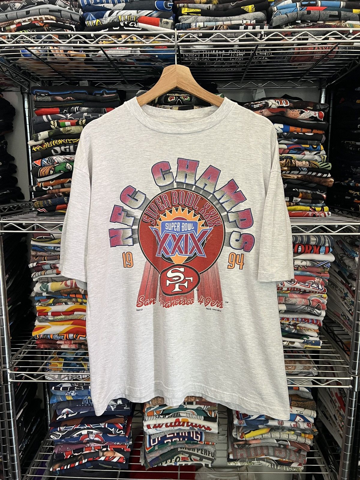 NFL 1994 San Francisco 49ers NFC Champs Super Bowl XXIX Tee Size US L / EU 52-54 / 3 - 1 Thumbnail