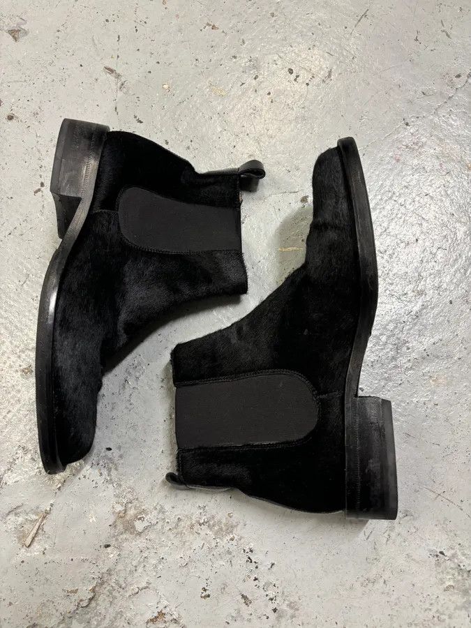 Dolce & Gabbana Dolce & Gabbana Black Calf Hair Chelsea Boots Size US 7 / EU 40 - 7 Thumbnail