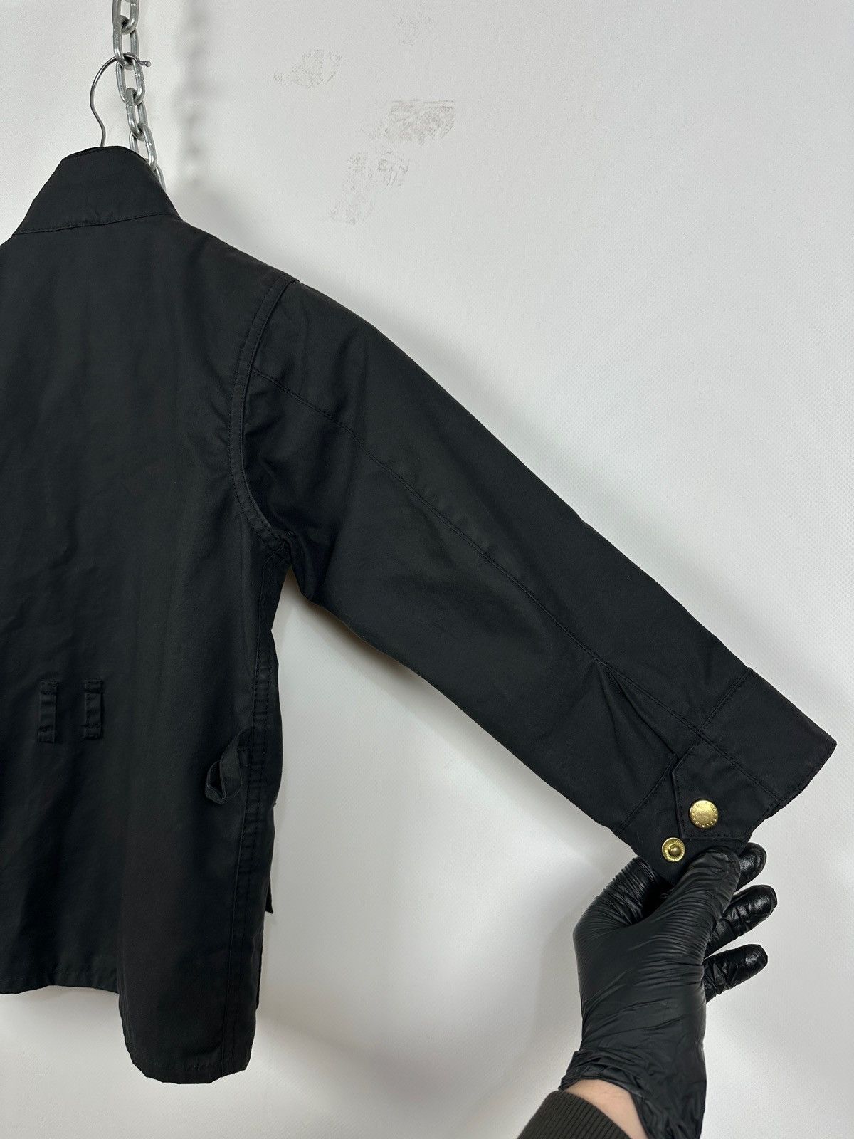 Barbour Kids Barbour Union Jack International Black Waxed Jacket Size US XXS / EU 40 - 19 Thumbnail