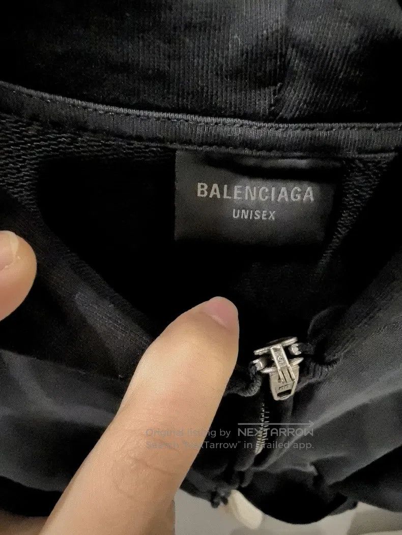 Balenciaga Balenciaga Black Zipper Hooded Sweatshirt Size US M / EU 48-50 / 2 - 4 Thumbnail