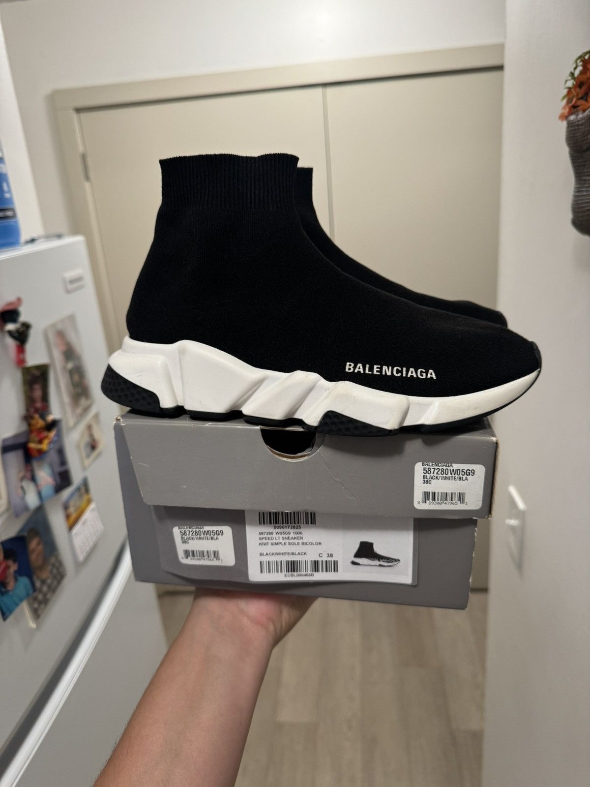 Balenciaga Size 8 US Balenciaga Speed Trainer 2019 587286 WO5G9 1000 Size US 8 / IT 38 - 1 Thumbnail