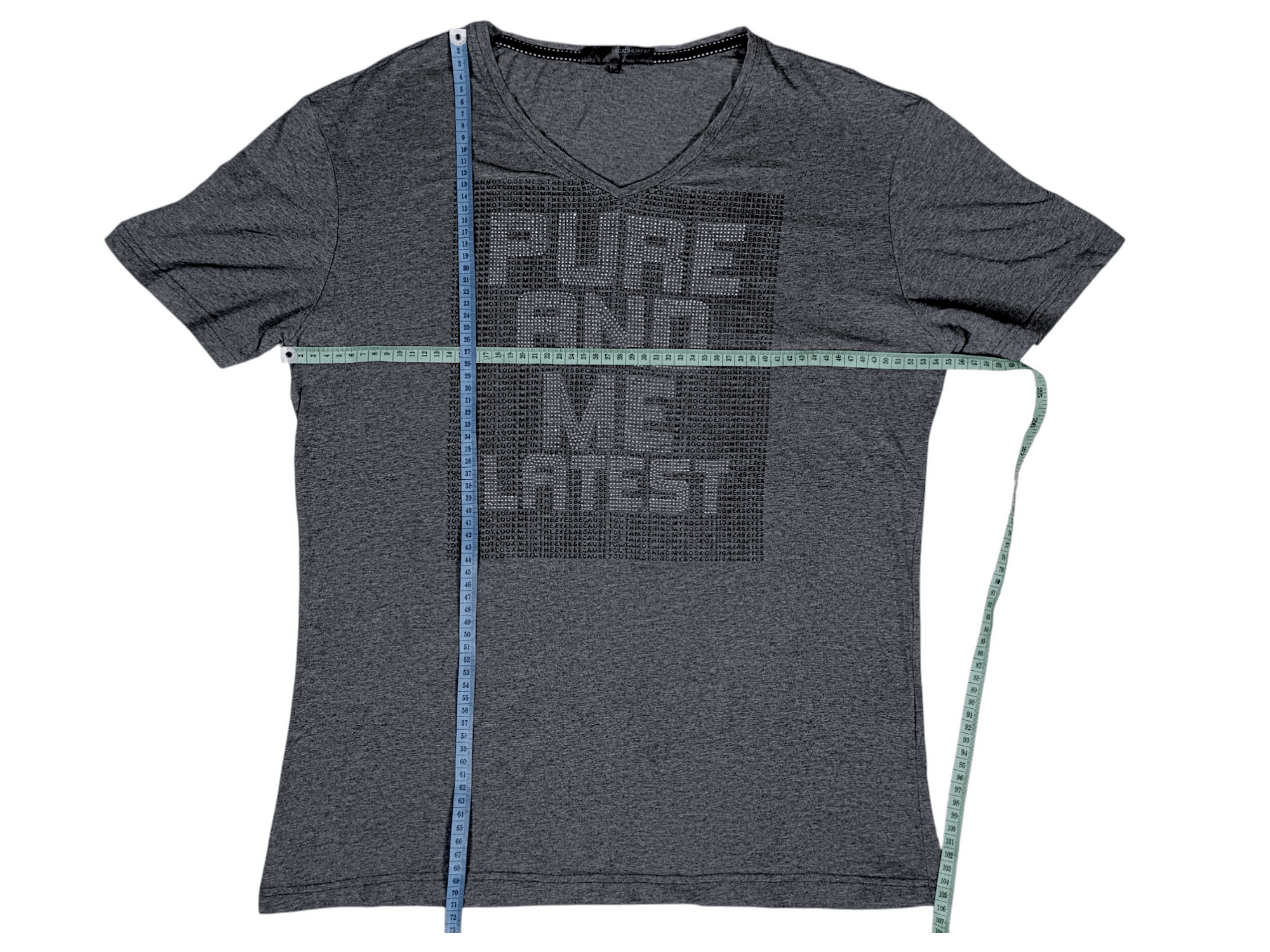 If Six Was Nine × Japanese Brand MIGAOHUAFEI PURE and ME LATES T V-Neck T-Shirt Size US XXL / EU 58 / 5 - 8 Thumbnail