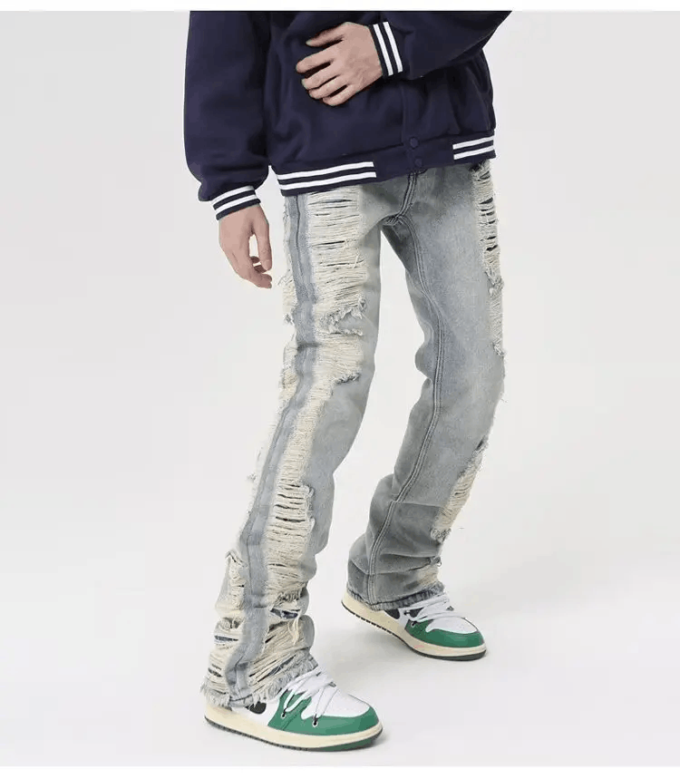 Japanese Brand × Jean × Vintage Distressed Baggy Jeans Size US 28 / EU 44 - 4 Thumbnail